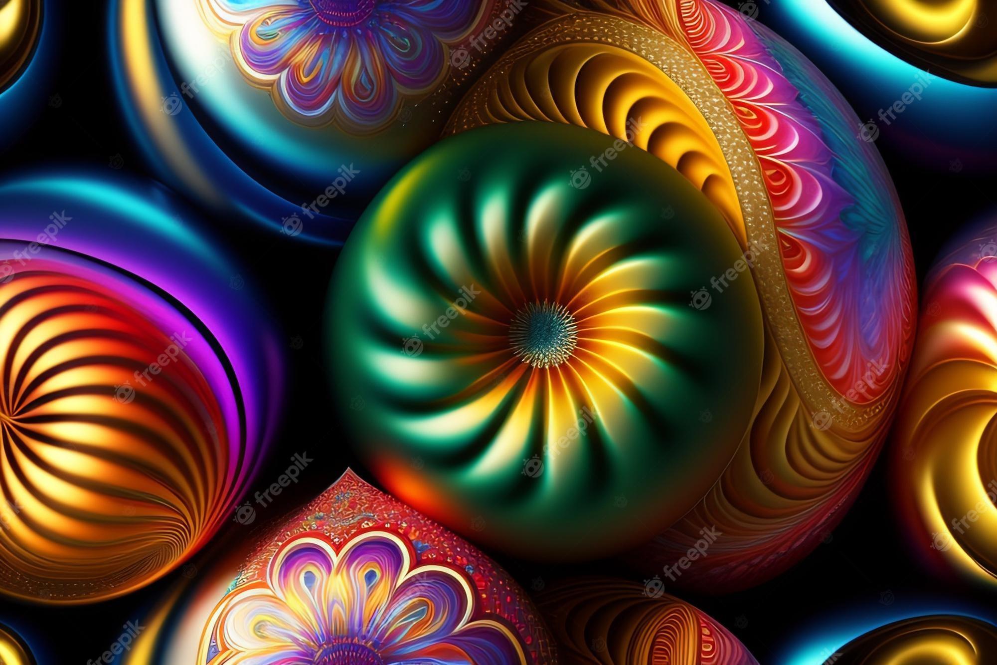 2000x1333 Premium Photo. A colorful fractal wallpaper that is titled fractal art
