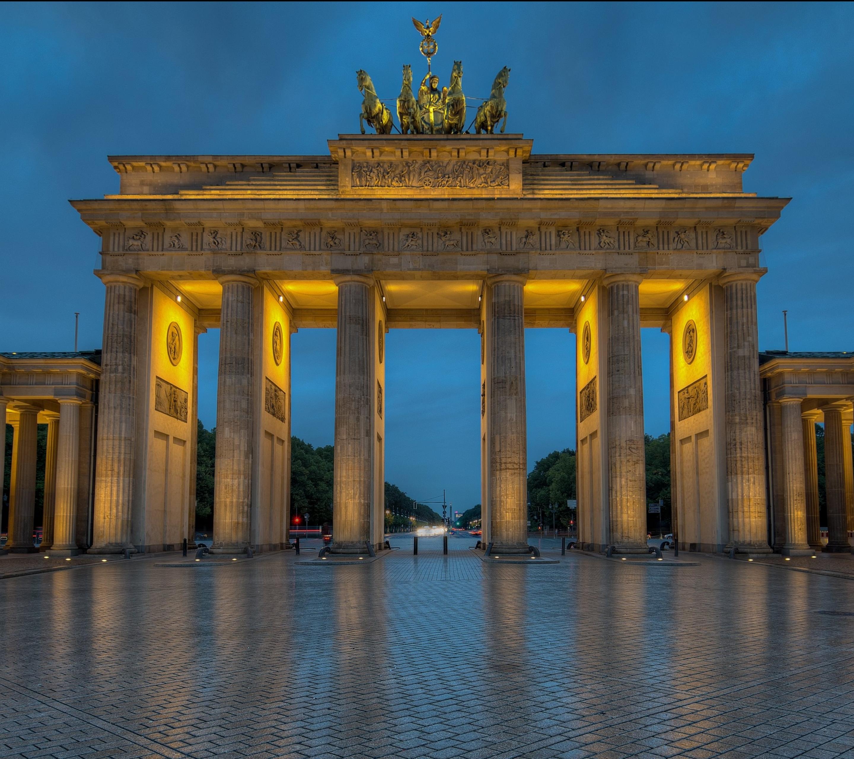 2880x2560 HD desktop wallpaper: Berlin, Monuments, Statue, Monument, Germany, Man Made, Brandenburg Gate download free picture
