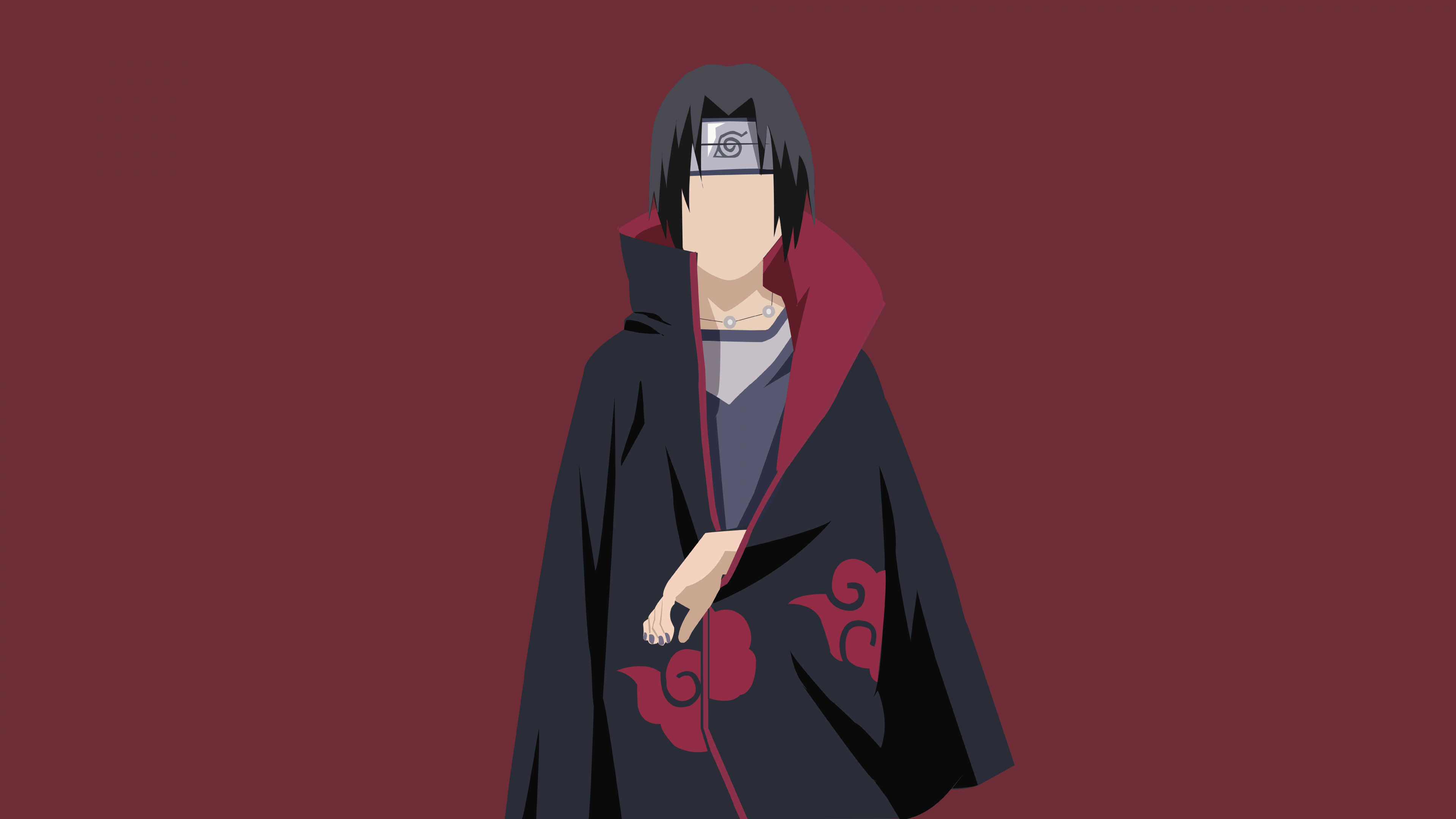3840x2160 Itachi Uchiha Wallpaper 4K, Naruto, Minimal art, 5K, Minimal