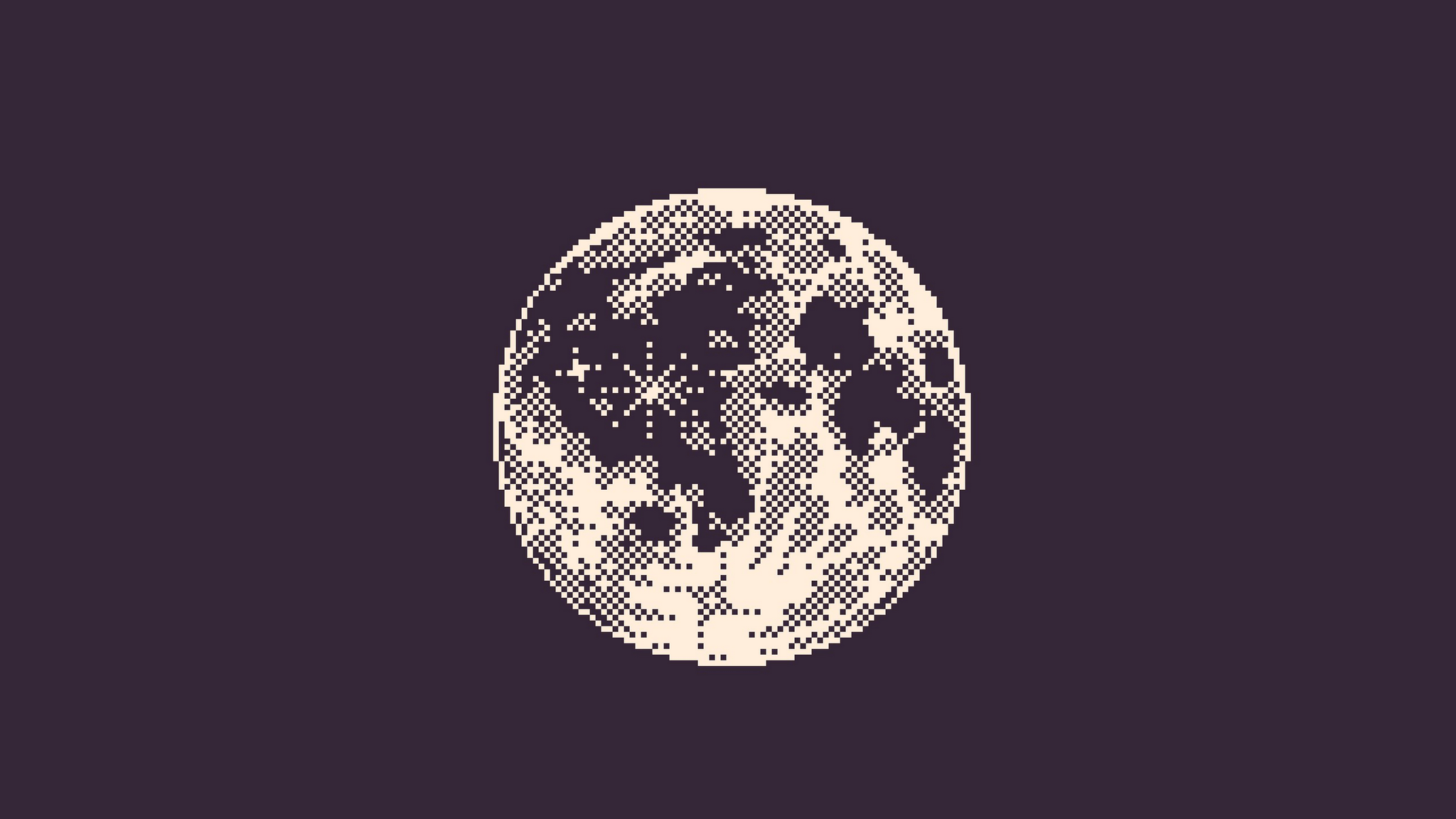 2048x1152 Wallpaper / pixel art, minimalism, purple background, purple, globes, Earth, simple background free download