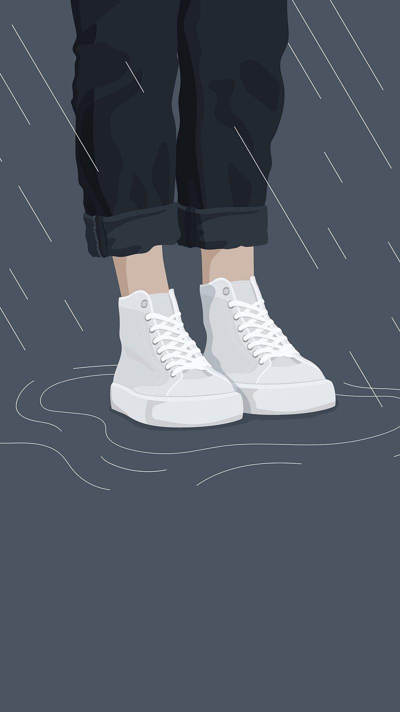 800x1422 Cute shoes cartoon iPhone wallpaper,. Free Photo Illustration