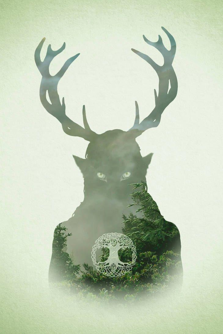 730x1095 Cernunnos. Mythical creatures art, Cernunnos, Mythology art