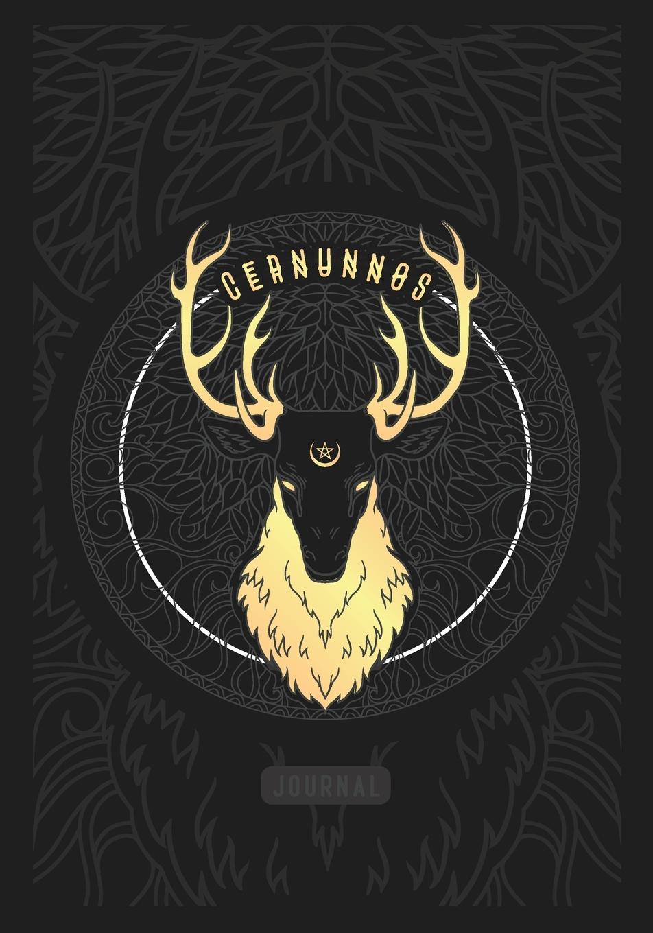 952x1360 Cernunnos Journal: 120 Blank and Lined Page Notebook (Paperback)