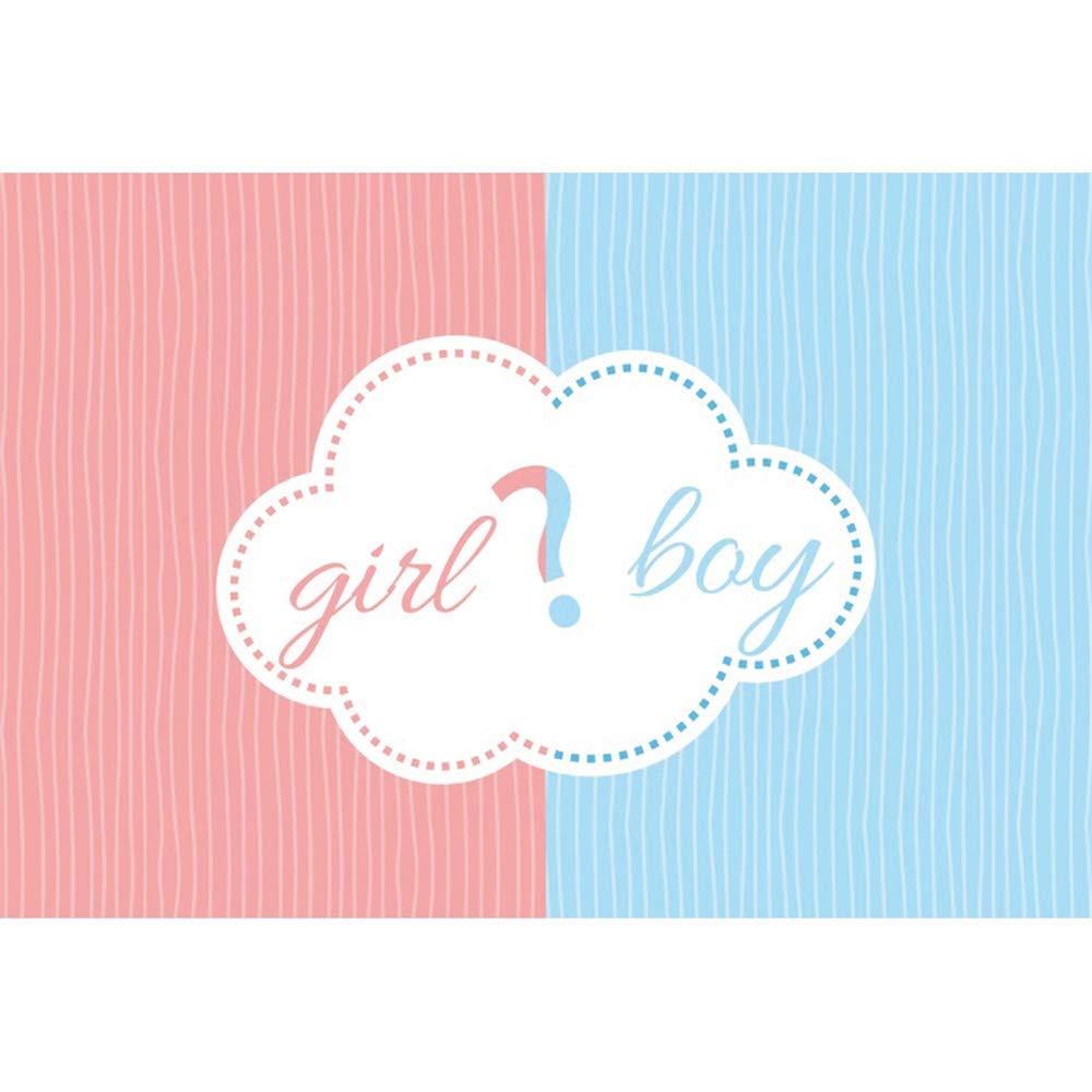 1000x1000 Amazon.com : DORCEV 10x 8ft Girl or Boy Photography Backdrop Gender Reveal Party Baby Shower Background Pink Stripes Blue Stripes Gender Reveal Party Banner Wallpaper Baby Shower Photo Studio Props