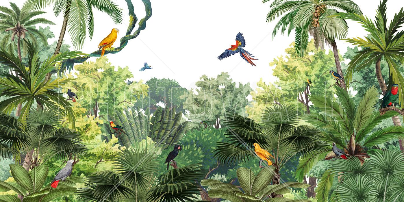 1398x699 Wall Mural Jungle / Children Room The Wall Or Peel And Stick