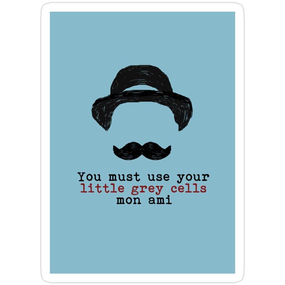 1000x1000 Jess Sha Store 3 PCs Stickers Agatha Christie: Hercule Poirot Grey Cells (Light Blue), Hercule Poirot Sticker For Laptop, Phone, Cars, Vinyl Funny Stickers Decal For Laptops, Guitar, Fridge