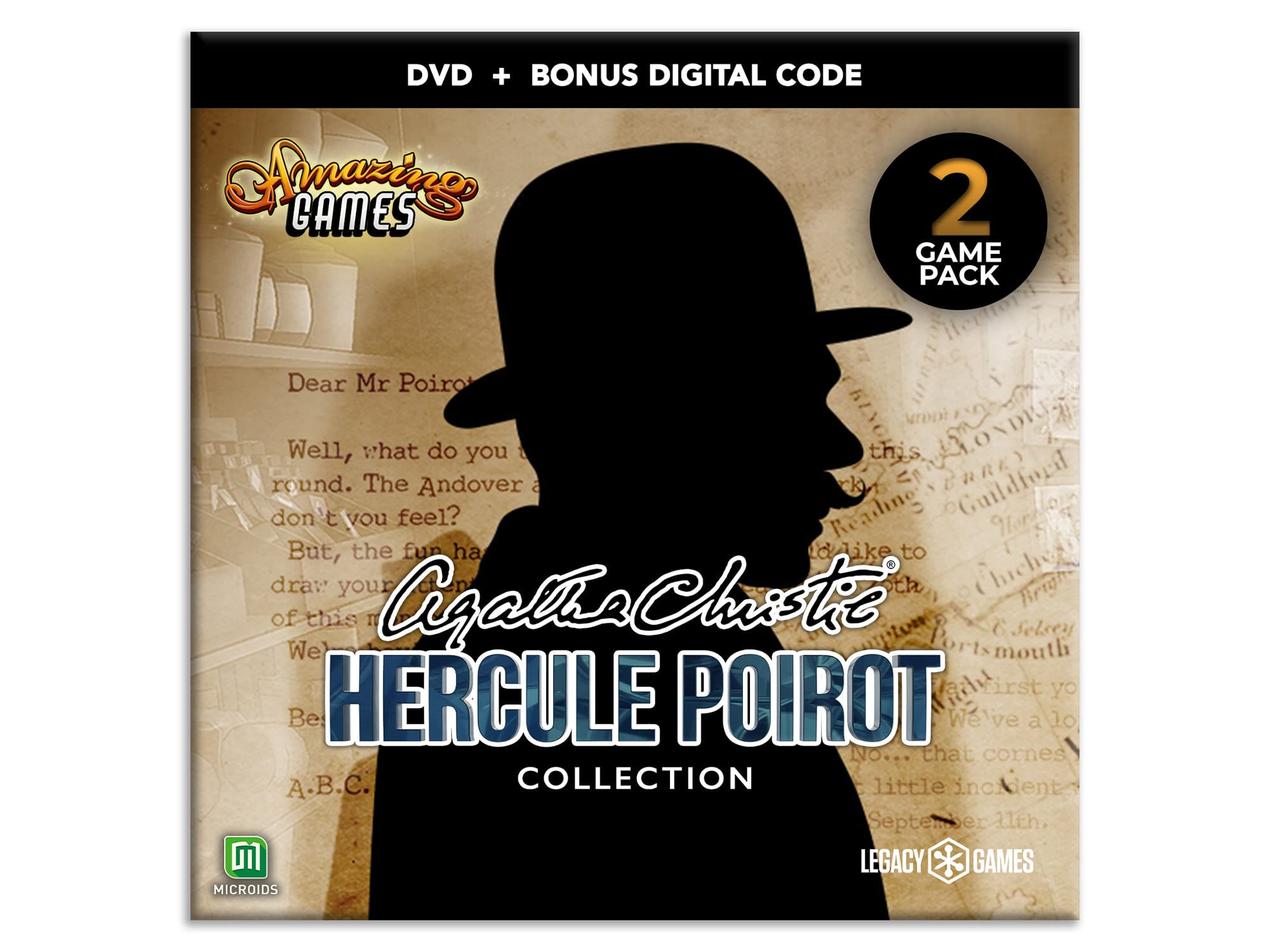 2000x1500 Legacy Games Mystery Hidden Object Games for PC: Hercule Poirot (2 Game Pack) DVD with Digital Download Codes : Video Games