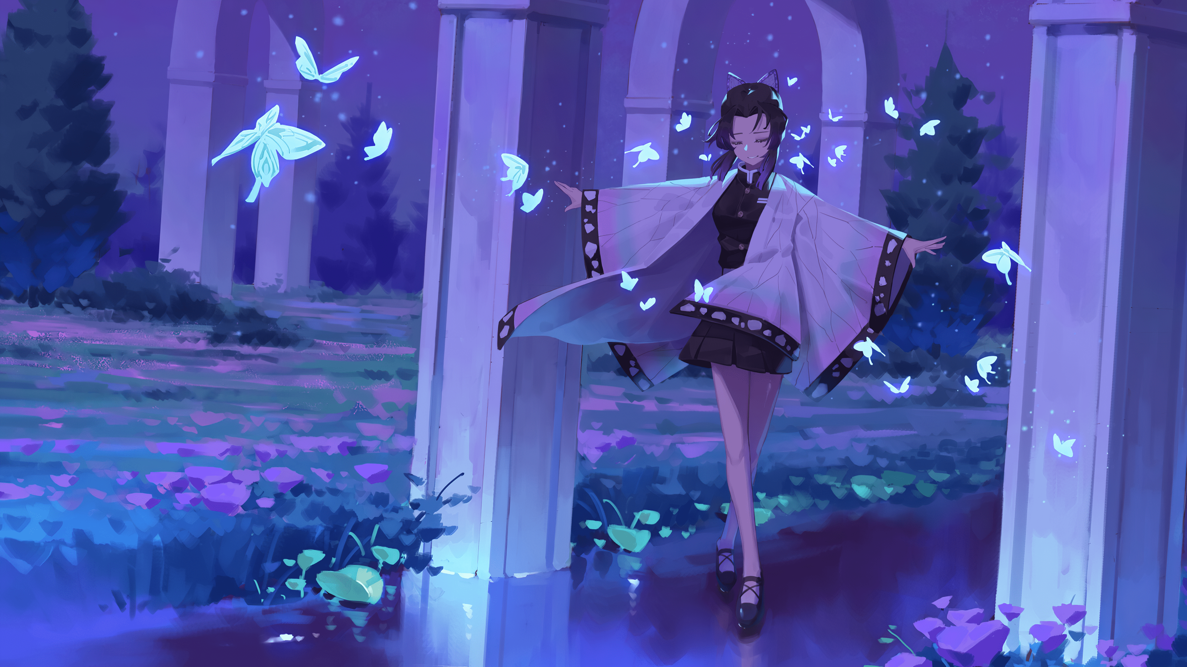 3840x2160 Kochou: Insect Hashira [Demon Slayer: Kimetsu no Yaiba] (3840x2160)