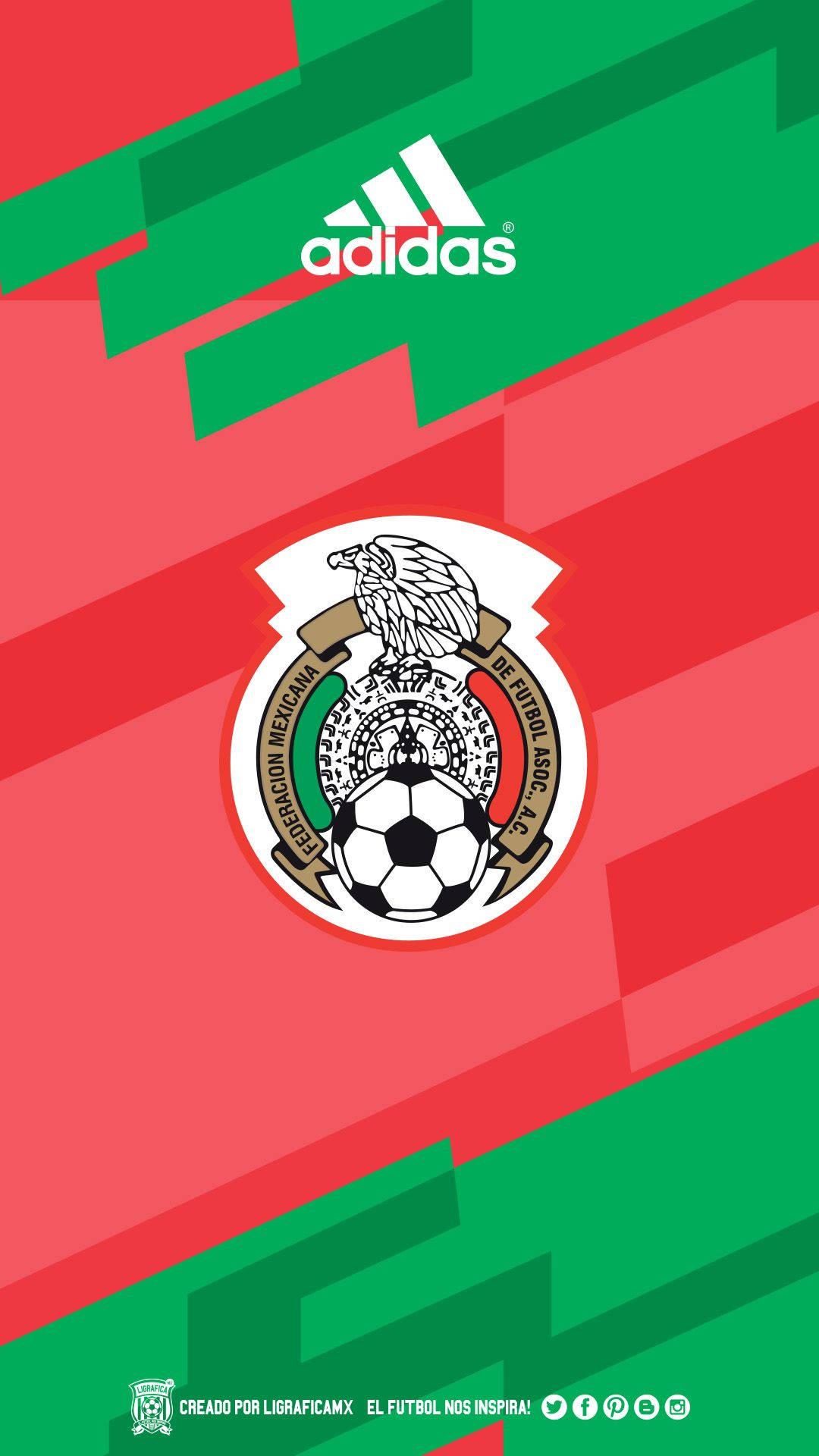 1080x1920 Download Artistic Mexico Soccer Team Logo Wallpaper