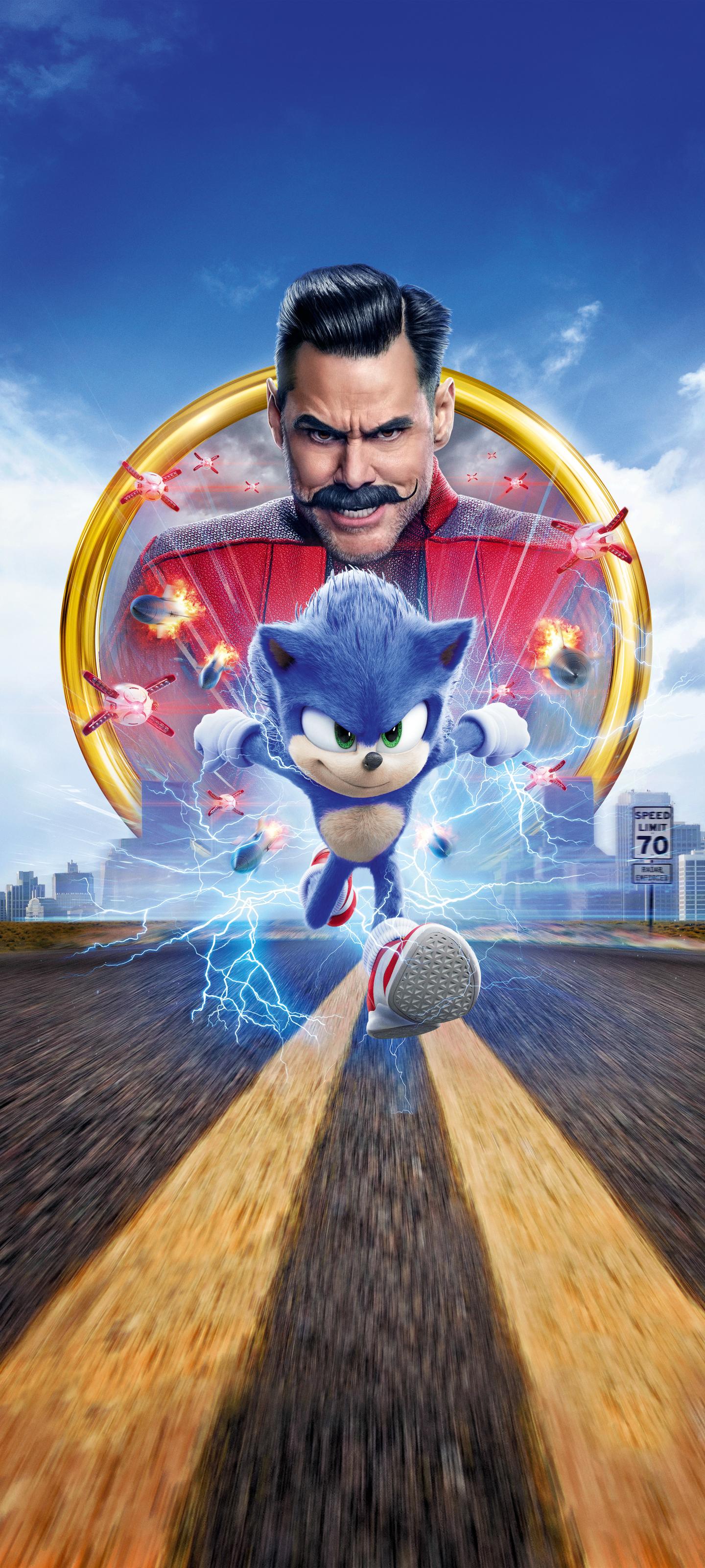 1440x3200 Mobile wallpaper: Movie, Sonic The Hedgehog, Jim Carrey, Doctor Robotnik, Sonic, 1185694 download the picture for free