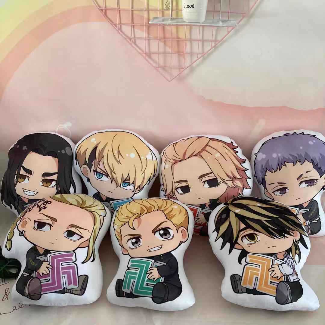 1080x1080 Tokyo Revengers Cute Plush Doll Toy Manjiro Ken Takemichi Hinata Atsushi Anime Soft Stuffed Pillow Kids Gift 40cm