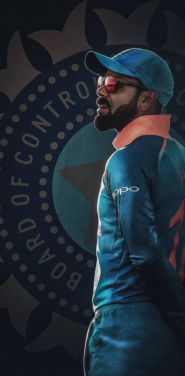 630x1280 Download Virat Kohli HD Blue Cap Wallpaper
