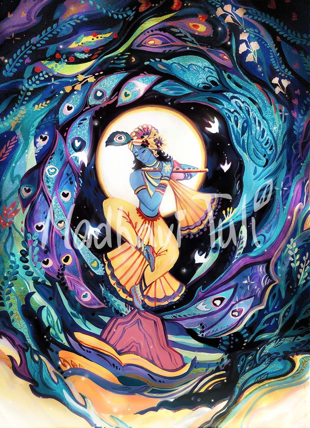 1087x1500 HD File Sharad Purnima Shri Krishna