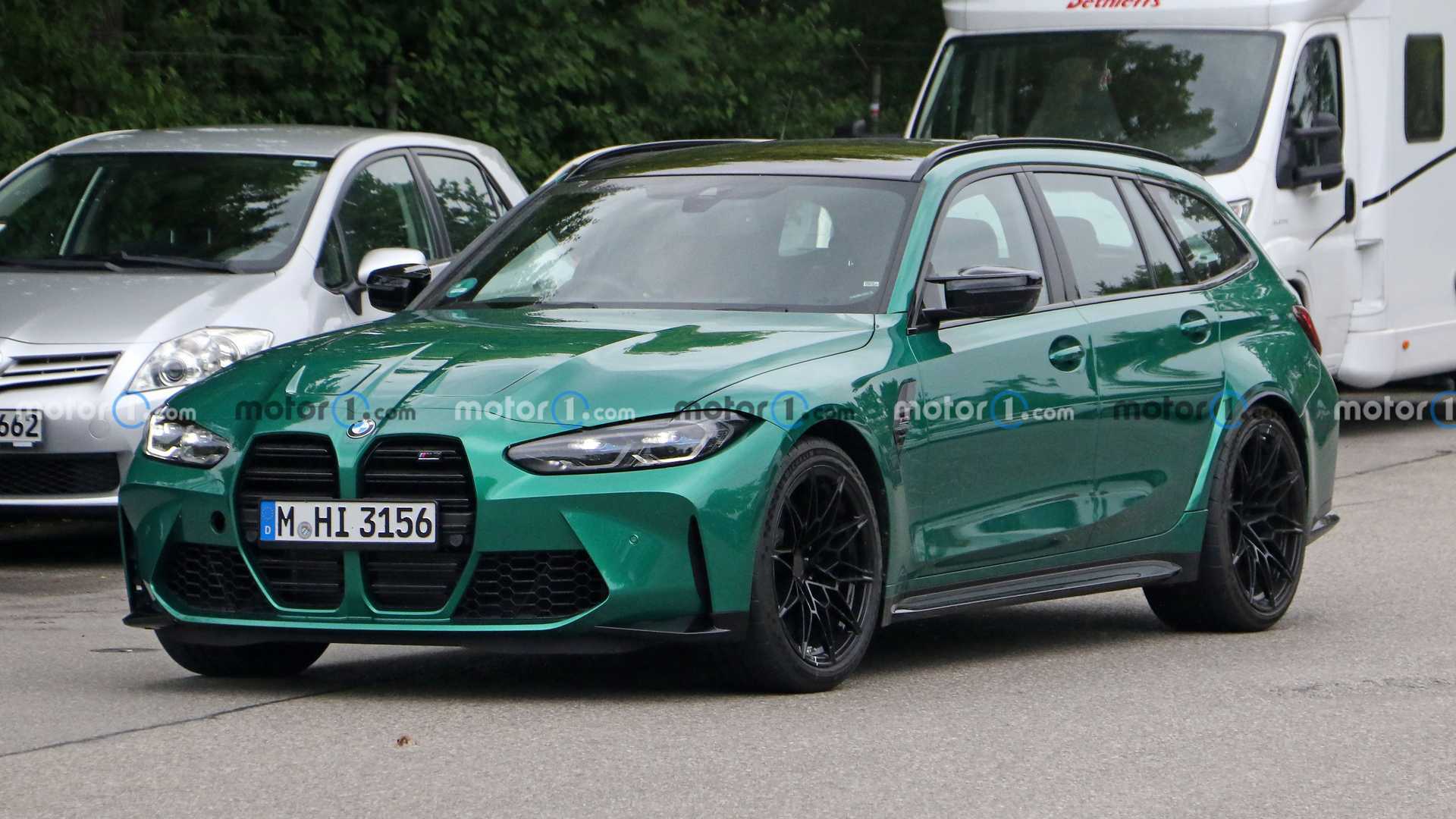 1920x1080 BMW M3 Touring Spotted Looking Green And Mean