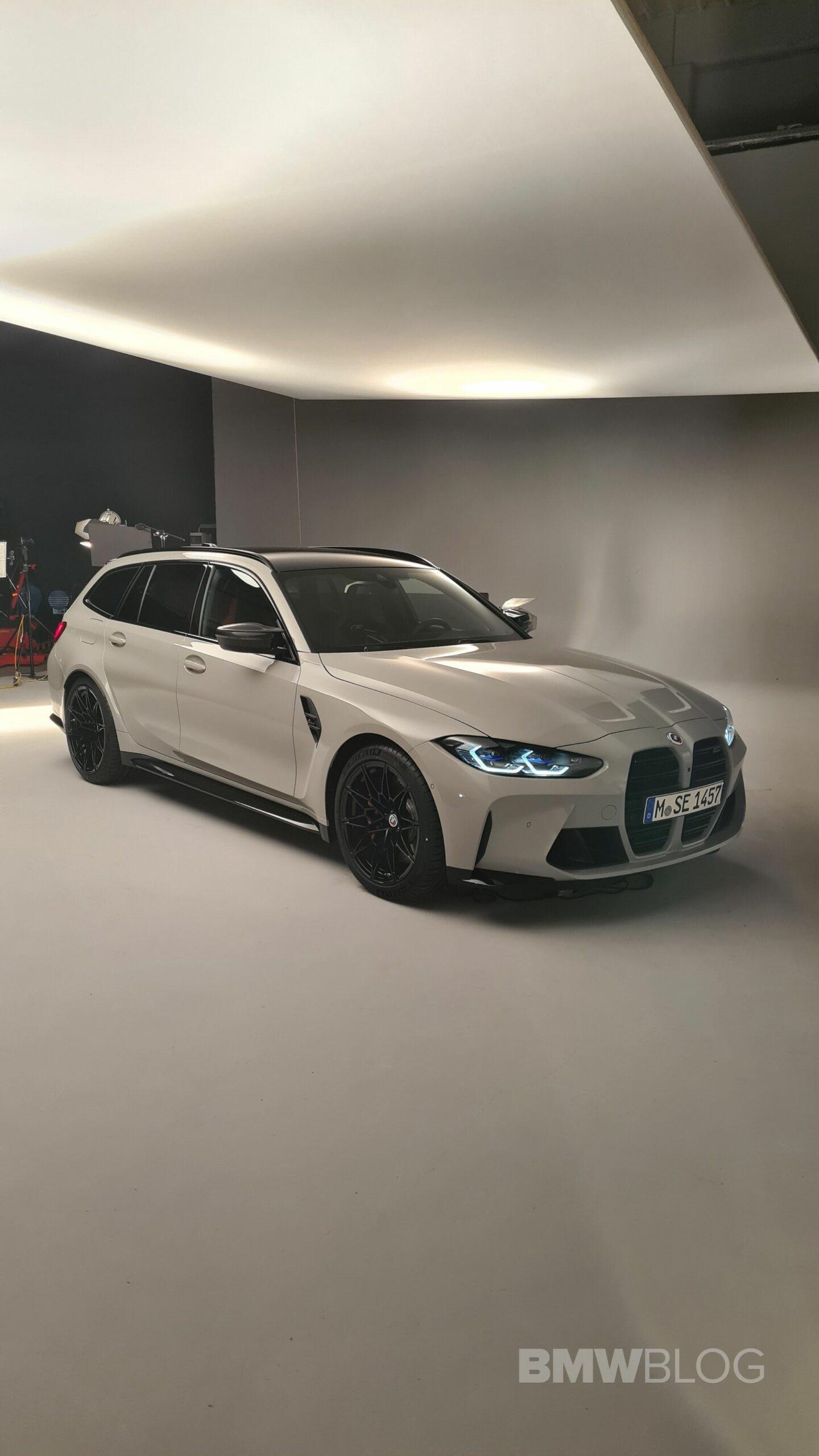 1440x2560 BMW M3 Touring in Chalk color Life Photo
