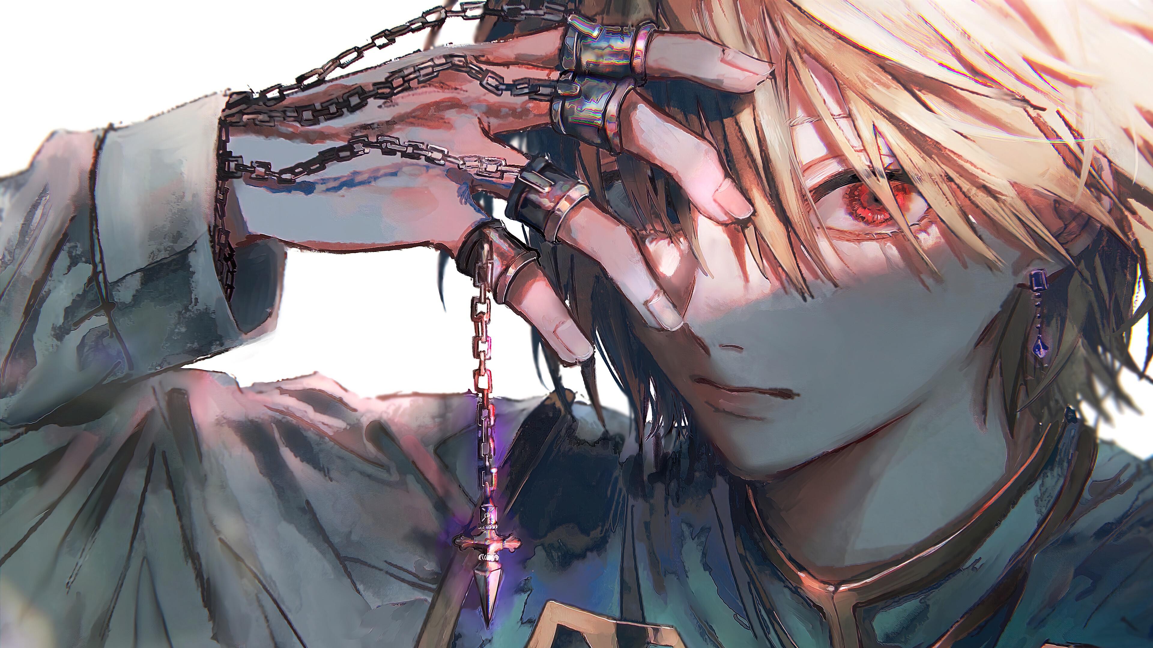 3840x2160 kurapika, red, eyes, hunter x hunter, 4k, pc Gallery HD Wallpaper