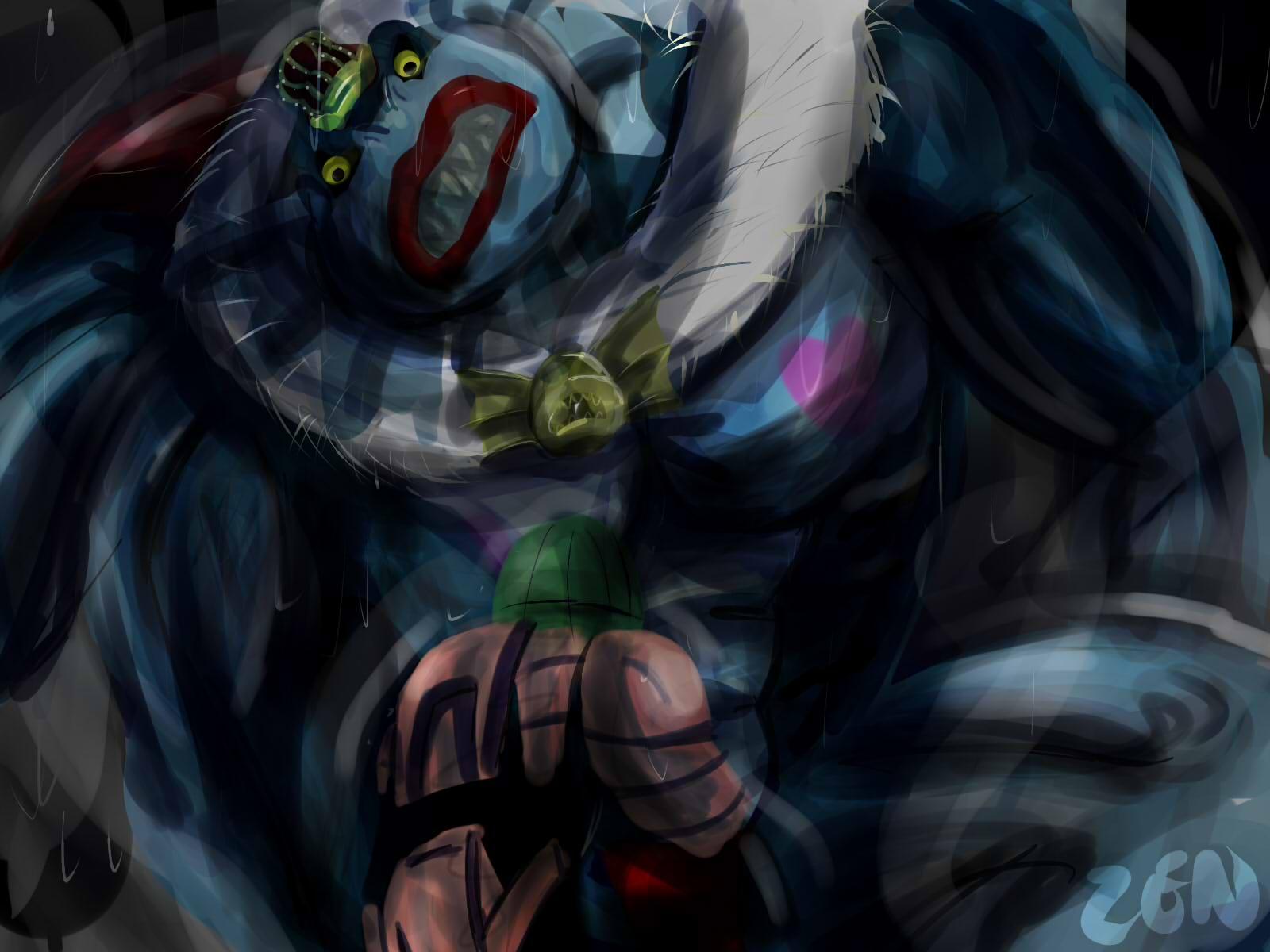 1600x1200 Mumen rider vs seaking by ZenEdit on Newgrounds