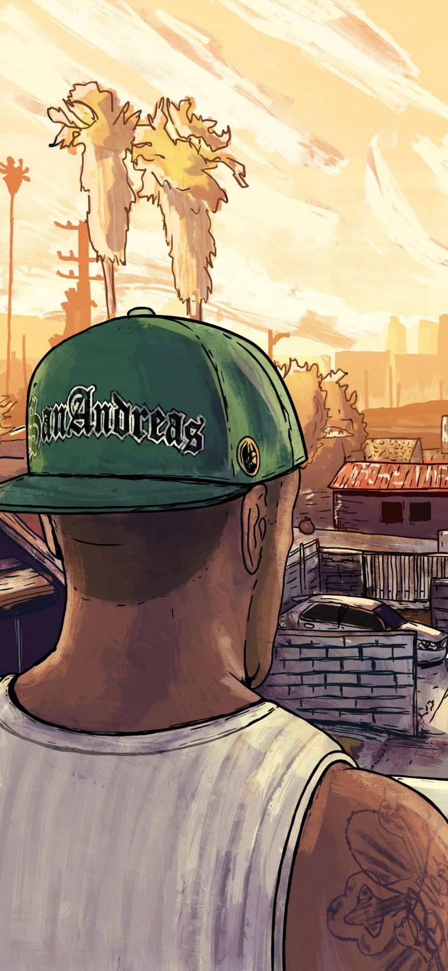 887x1920 Download GTA iPhone CJ Wallpaper