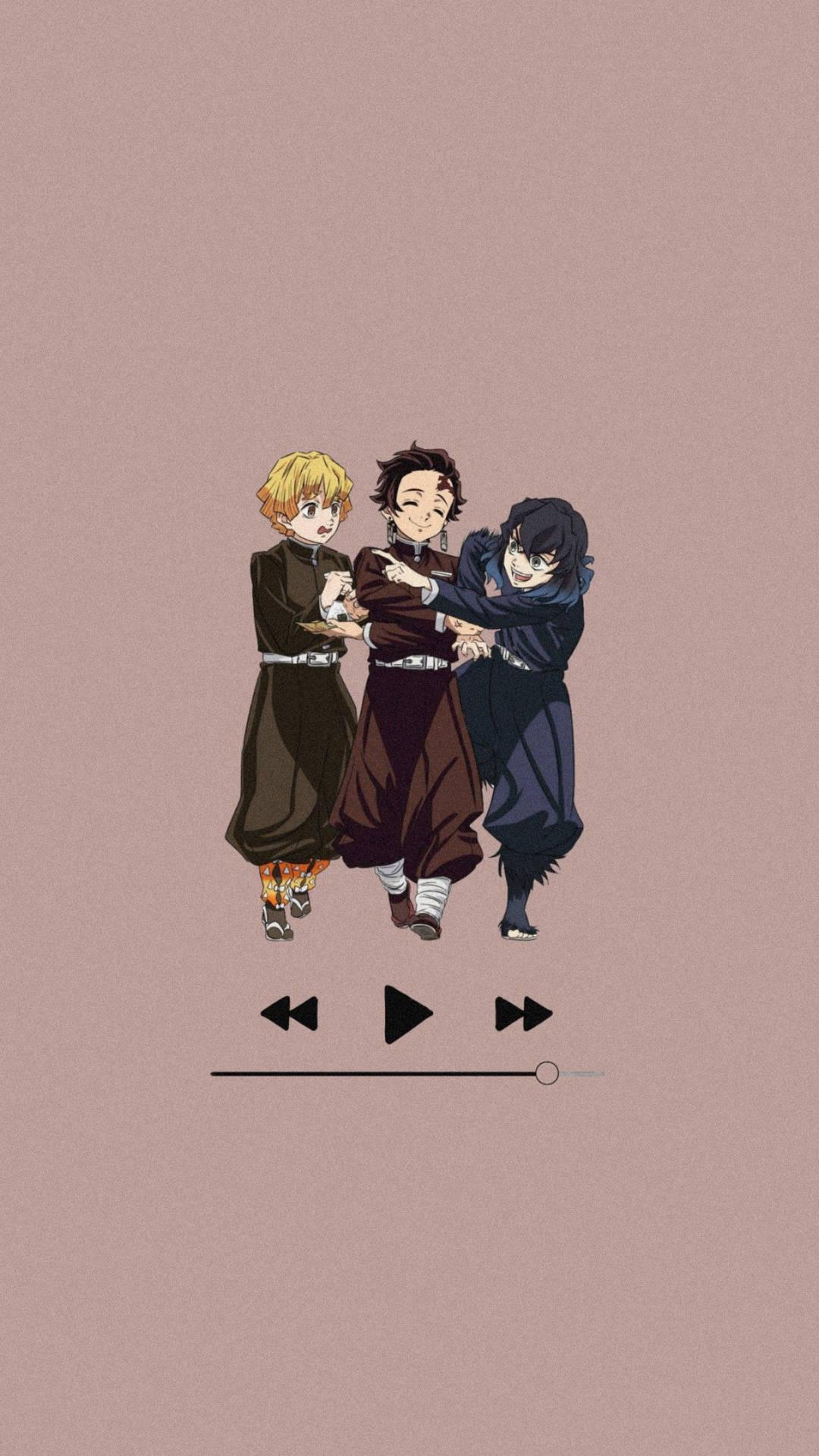 1080x1920 Download Aesthetic Music IPhone Demon Slayer Boys Wallpaper