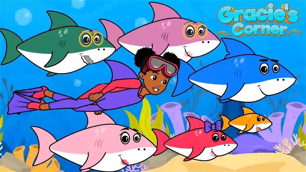 1280x720 Baby Shark. Remix by Gracie's Corner. Kids Songs + Nursery Rhymes