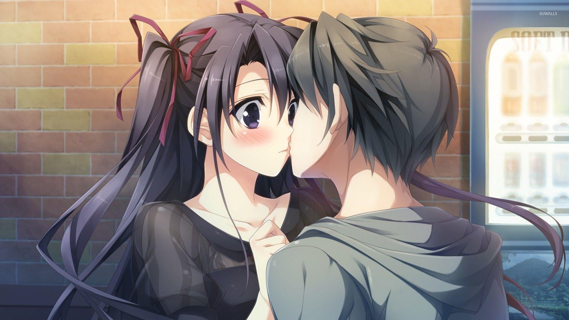 Cute Anime Couple Kissing Wallpapers  Wallpaper Cave