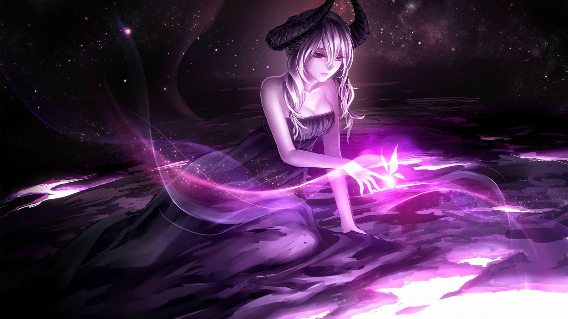 1920x1080 Female Anime Character Wallpaper, Anime Girls, Horns, One Person