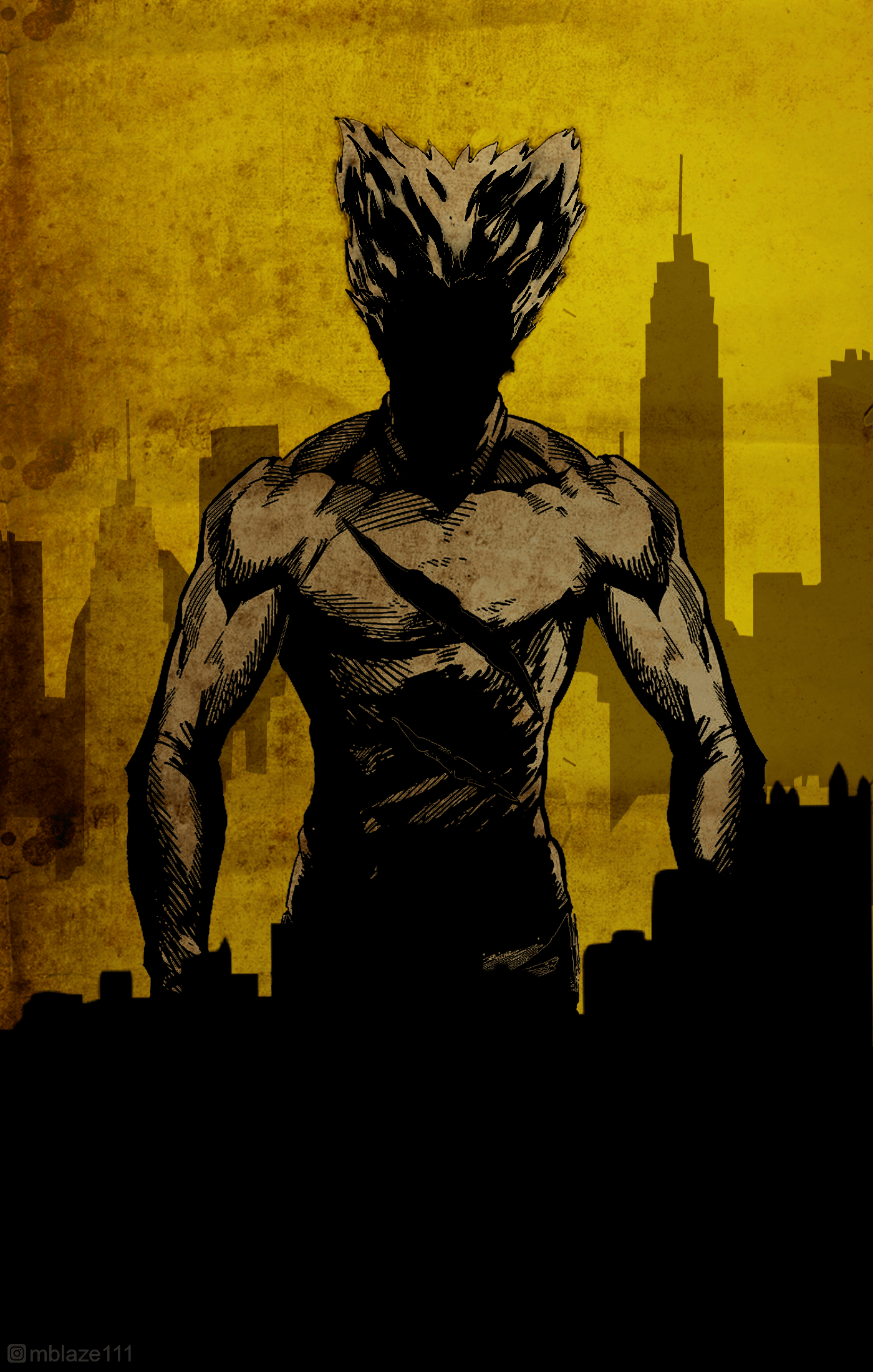 1400x2200 I made a Garou Wallpaper. Hope you guys like it!