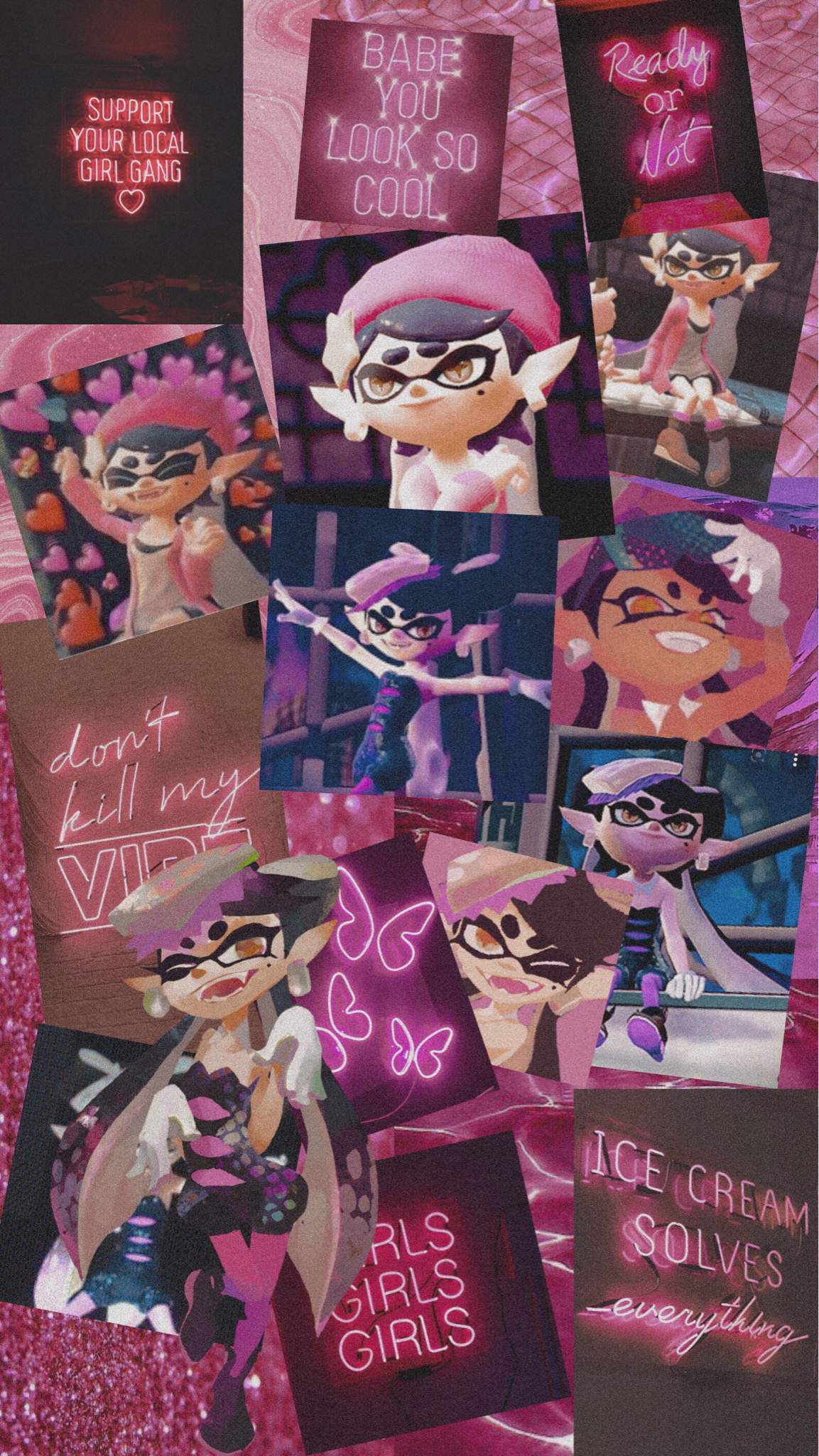 1153x2048 Squid Sisters & Off the Hook Aesthetic Wallpaper