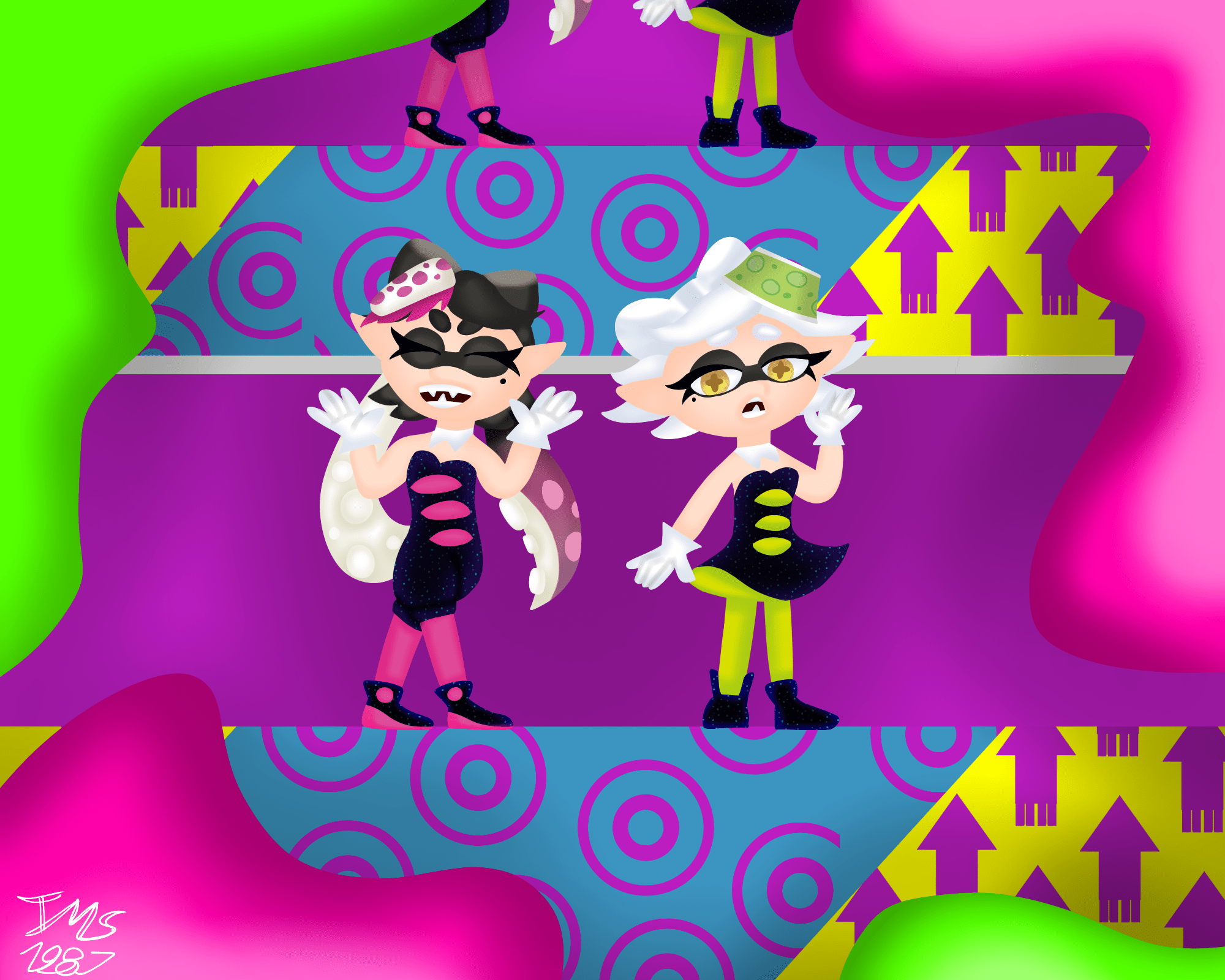 2000x1600 Squid Sisters Fan Art (Sourced By Me IMakeStuff1987)
