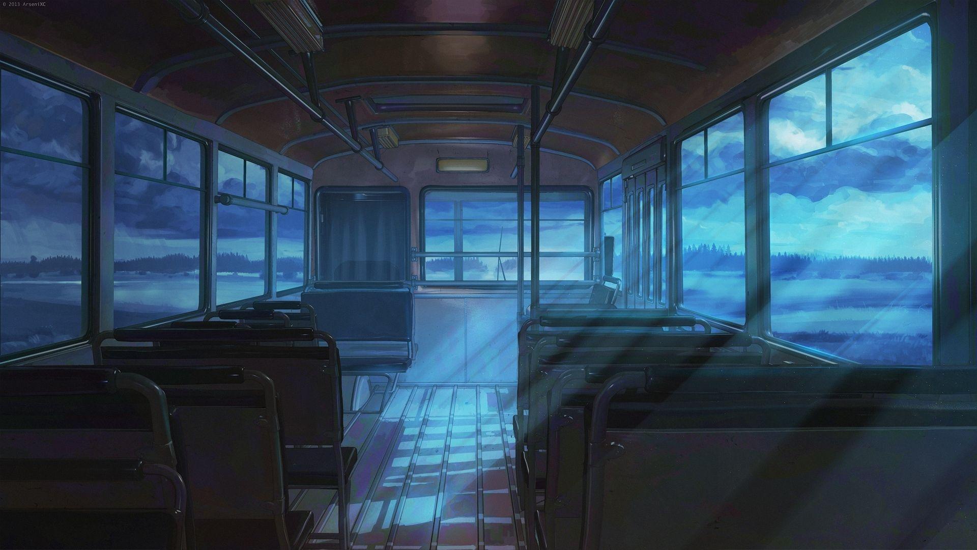 1920x1080 Inside a Train 1920 1080 is a blog for people passionate about #Busines. Anime scenery wallpaper, Landscape wallpaper, Anime background wallpaper