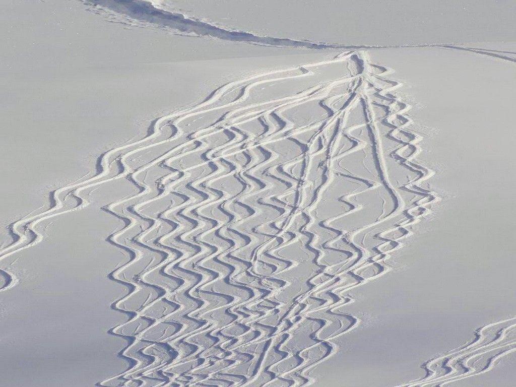 1024x768 Winter Designs Snow Ski Slopes Trails Wallpaper Scenes Winter