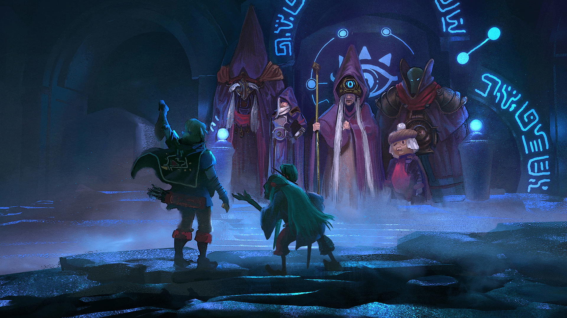 1920x1080 Wallpaper / Tyler Edlin, digital art, artwork, The Legend of Zelda: Breath of the Wild, botw, Link, video game art, fantasy art, video game characters, cave free download