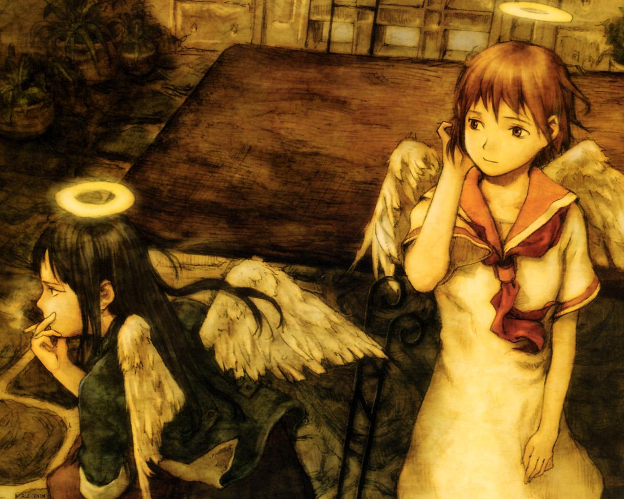 1280x1024 Haibane Renmei Wallpaper by Yoshitoshi Abe Anime Image Board
