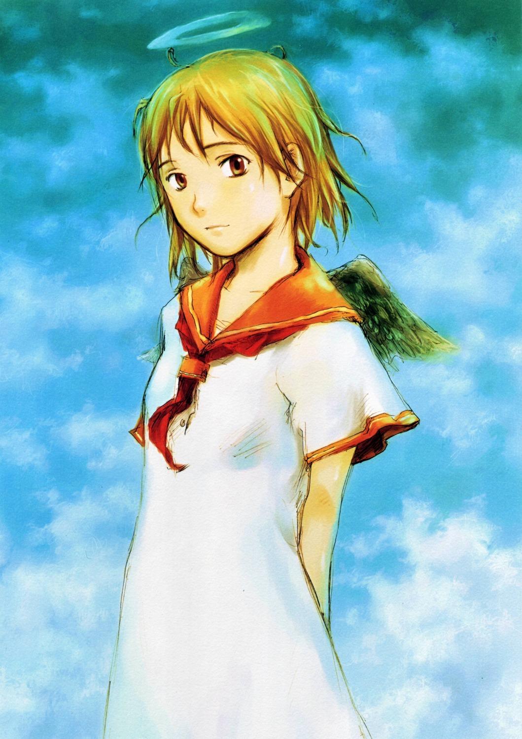 1059x1500 abe yoshitoshi haibane renmei rakka wings