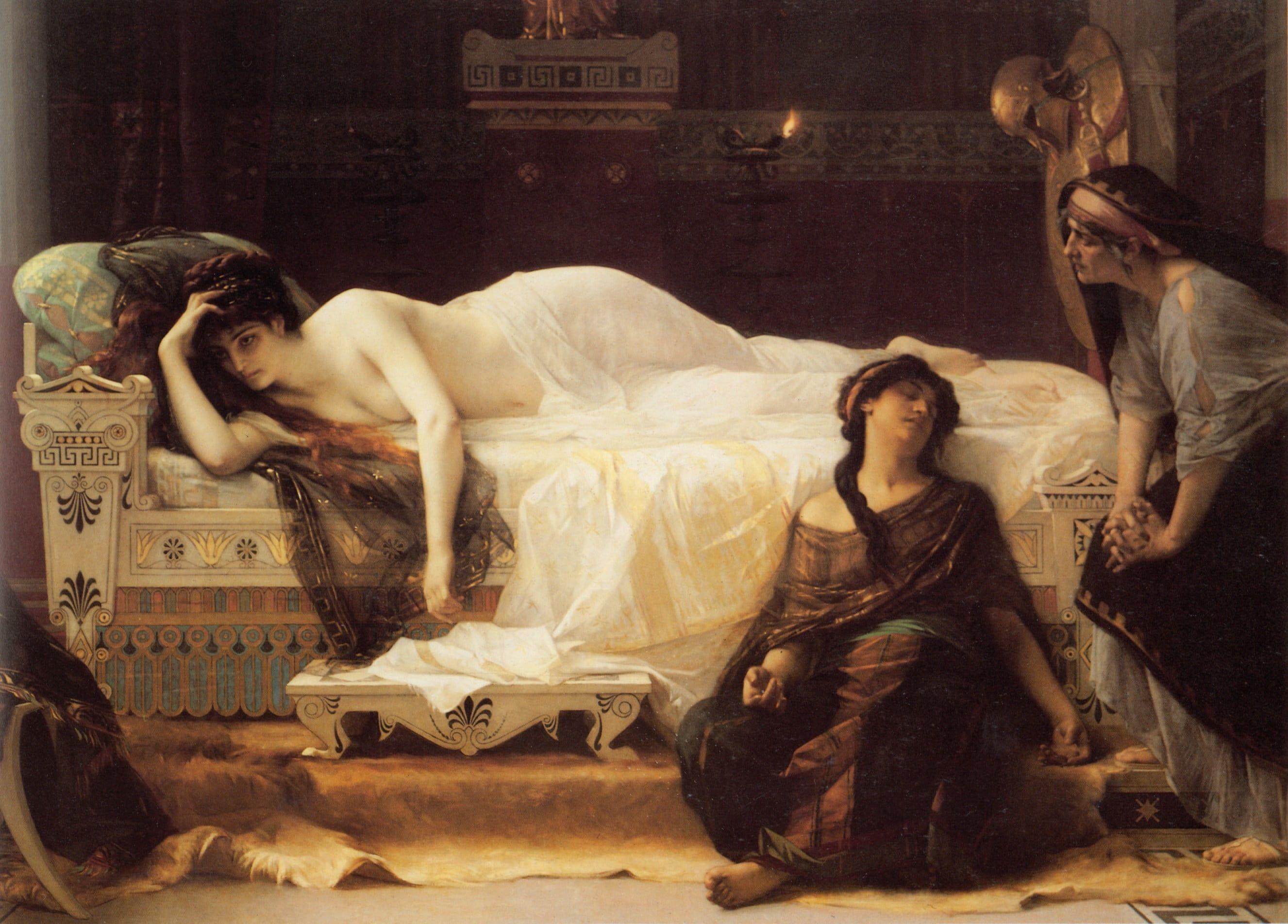 2653x1903 woman laying on bed painting #painting lying down classic art #couch Alexandre Cabanel #Phaedra K #wallpaper #hdwall. Historia del arte, Arte, Arte renacentista