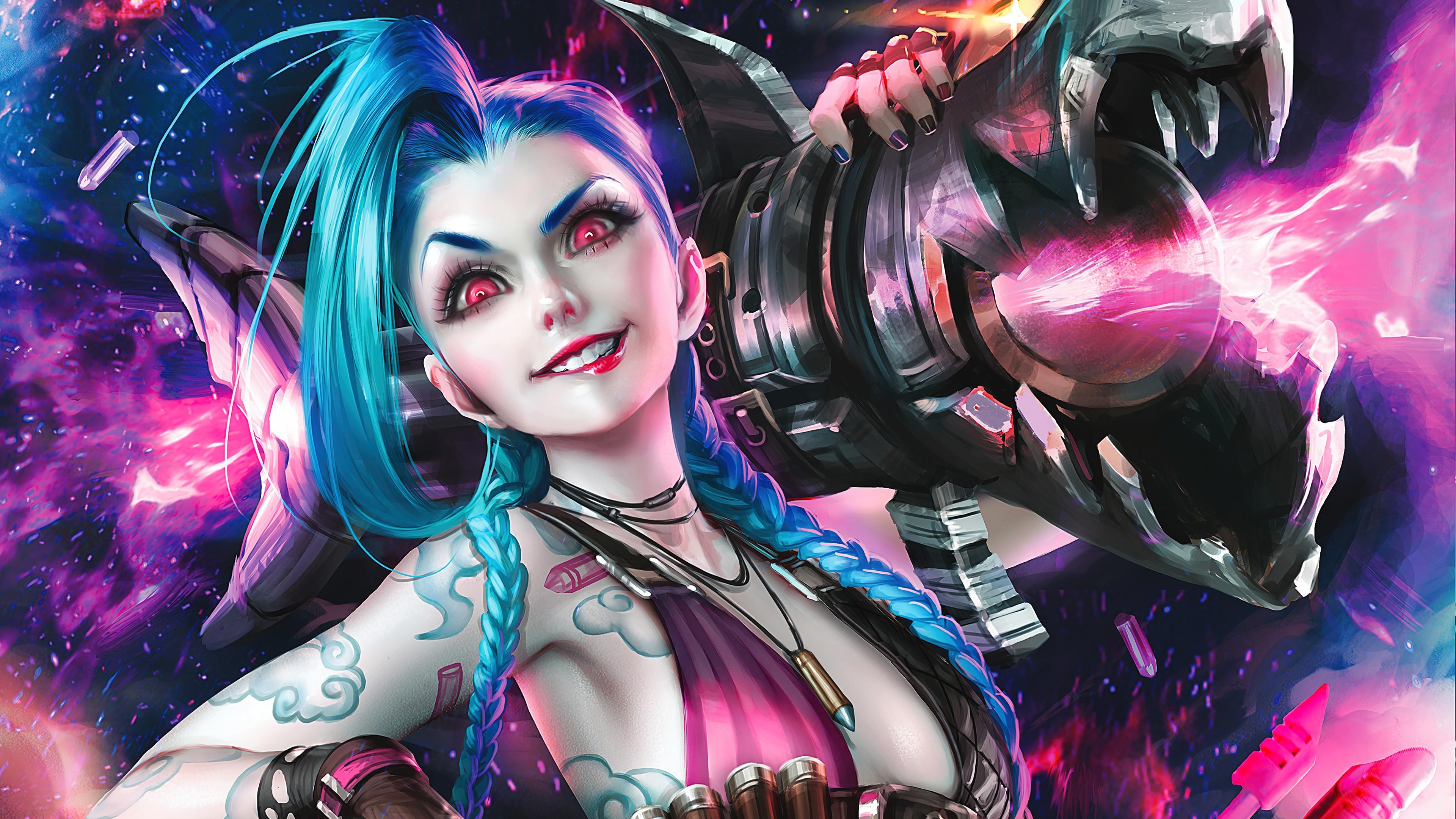 3840x2160 jinx, lol, art, 4k Gallery HD Wallpaper