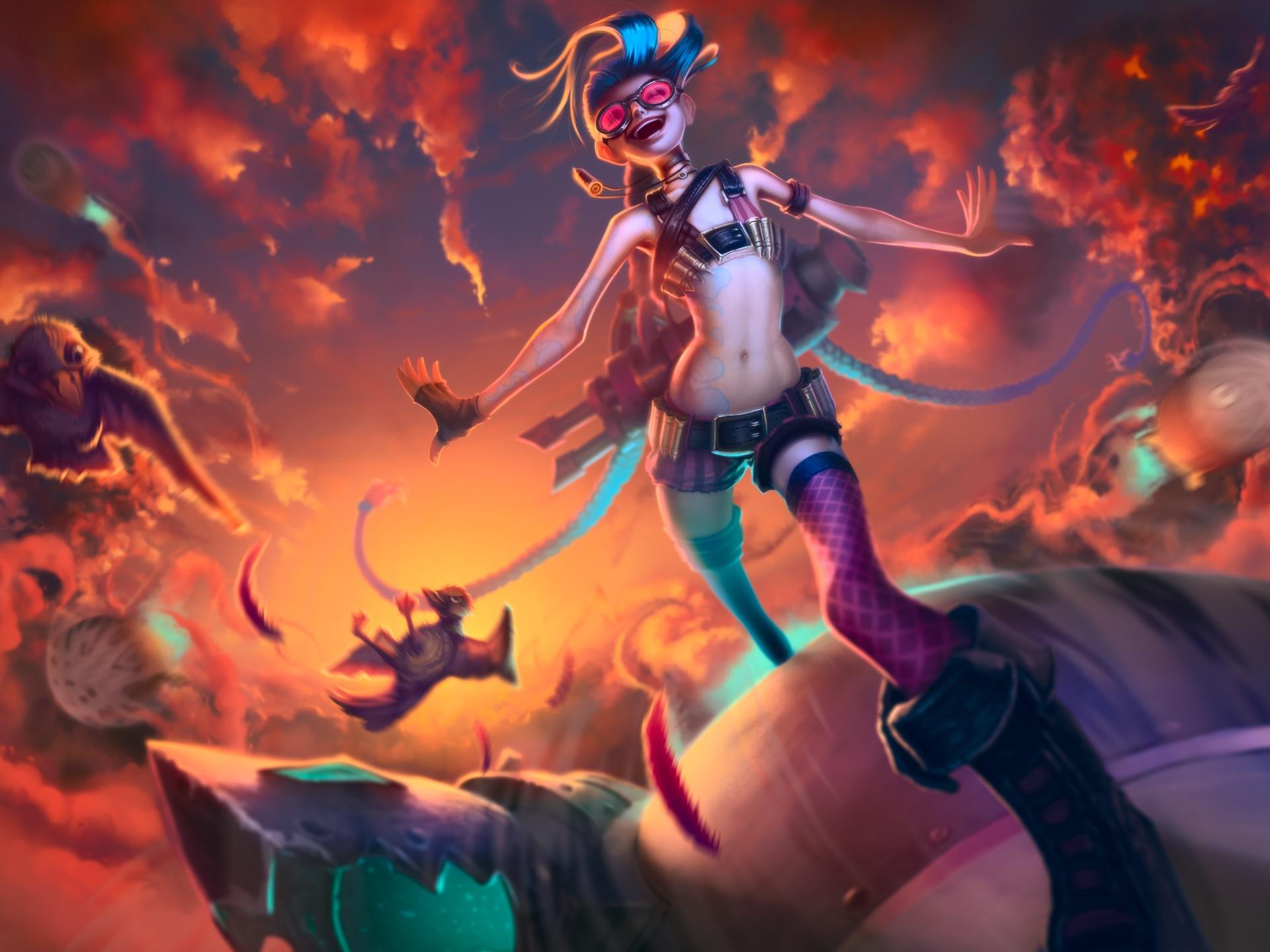 1920x1440 Wallpaper 4k Jinx LoL League of Legends Wallpaper