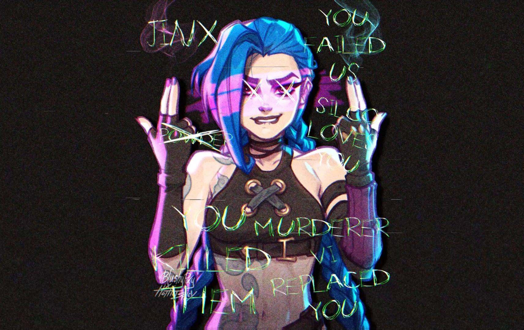 1712x1080 Made an animated wallpaper of Jinx with wallpaper engine