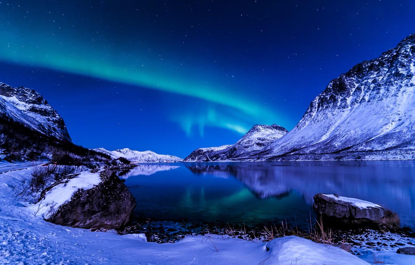 1332x850 Wallpaper winter, the sky, night, Northern lights, Iceland image for desktop, section пейзажи