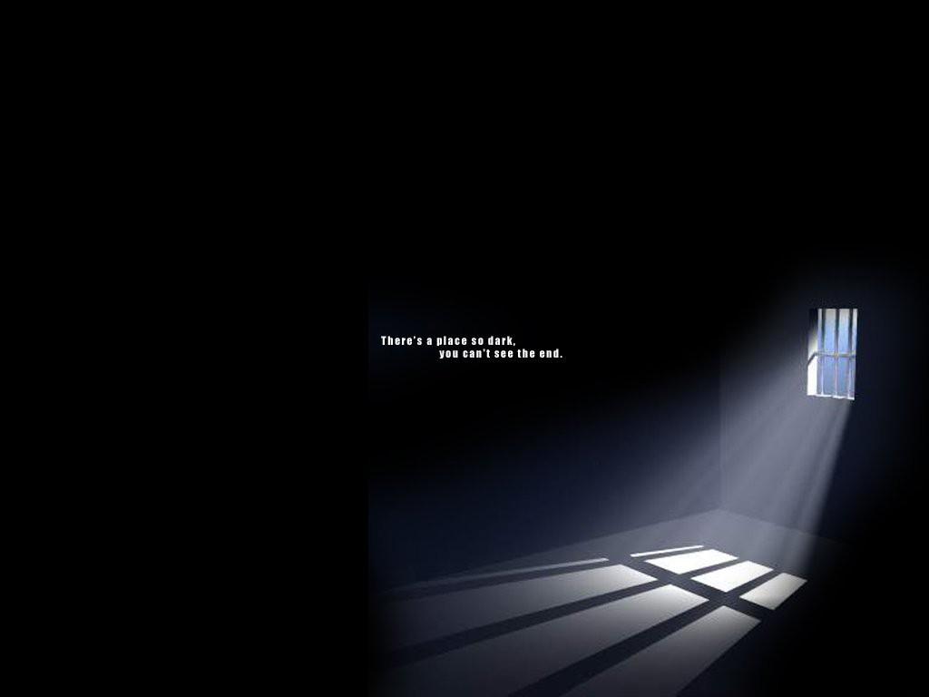 1024x768 Gothic Quote Dark Depressing Horror Black Dark Humor Prison Wallpaper:1024x768
