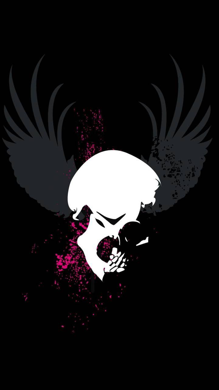 720x1280 Skull wings Wallpaper