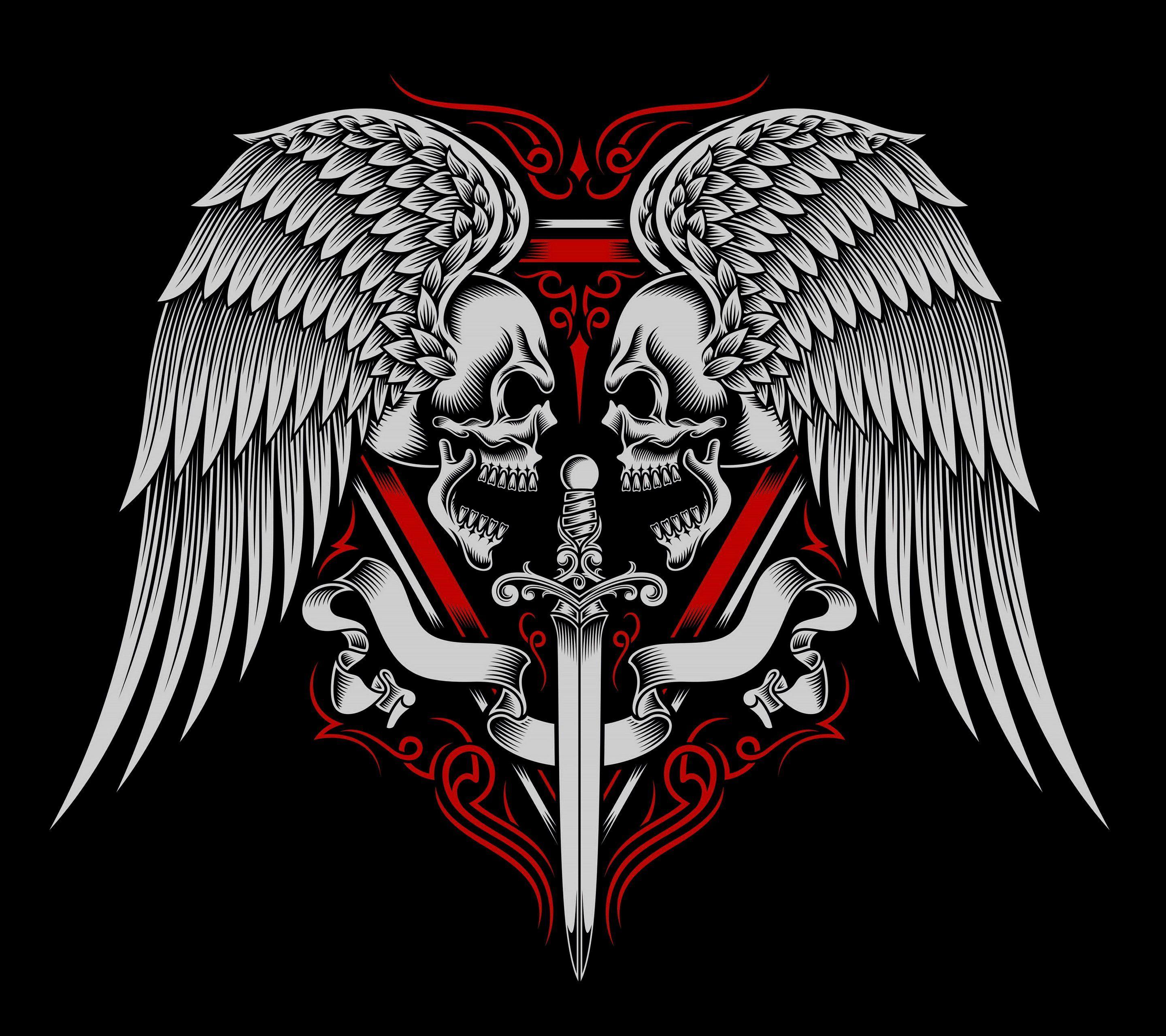 List 92+ Wallpaper Skull And Wings Tattoo Updated