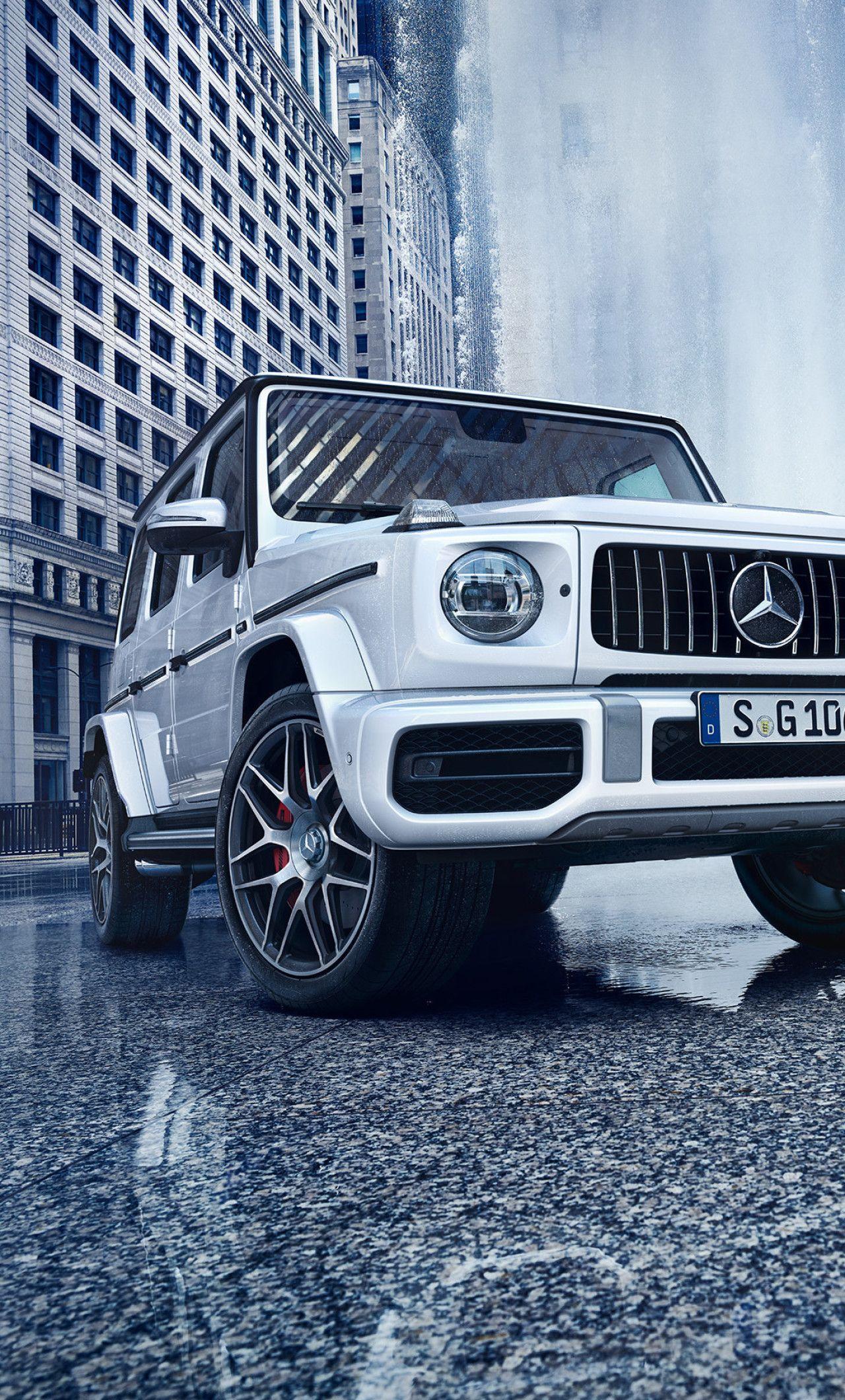 1280x2120 White G Wagon Wallpaper