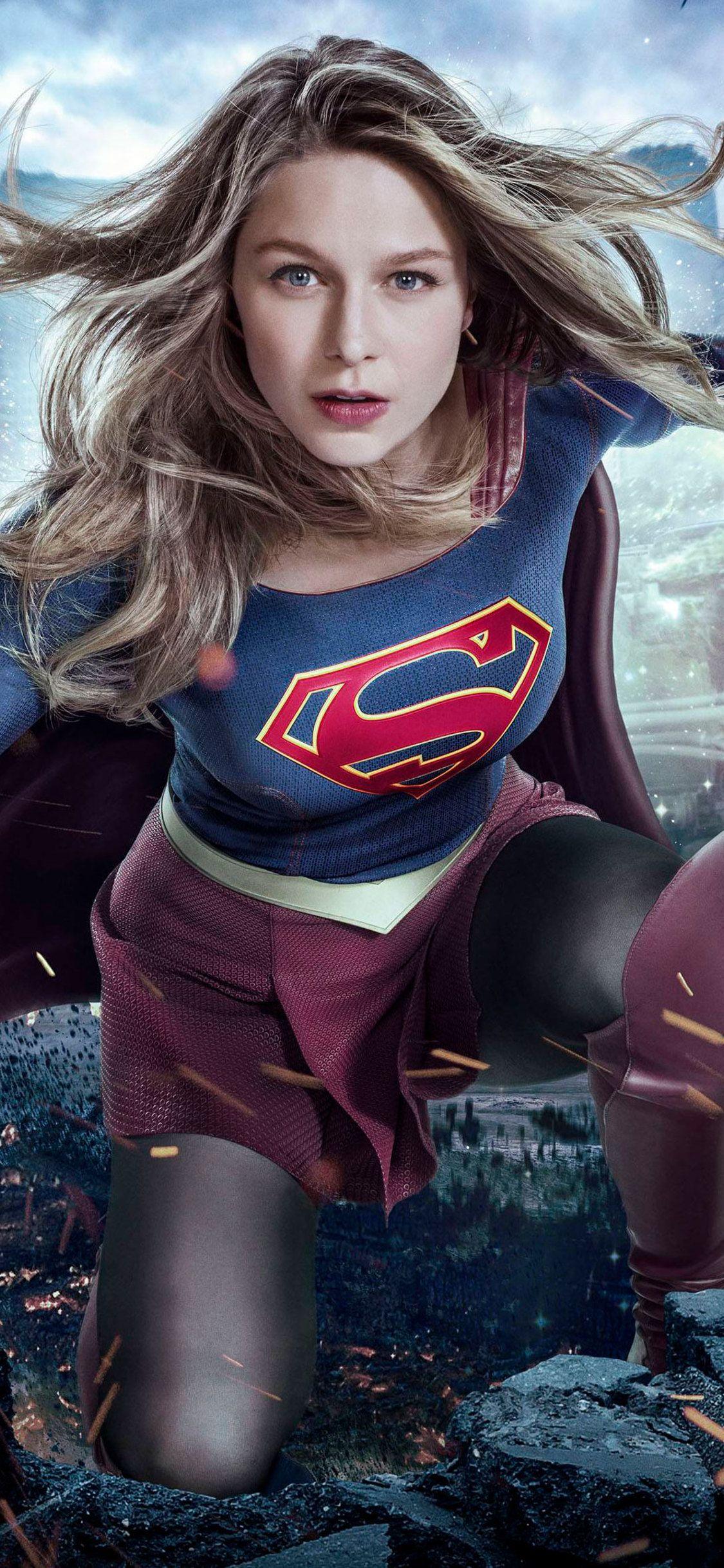 1125x2436 Melissa Benoist Supergirl 2017 Tv Series iPhone XS, iPhone