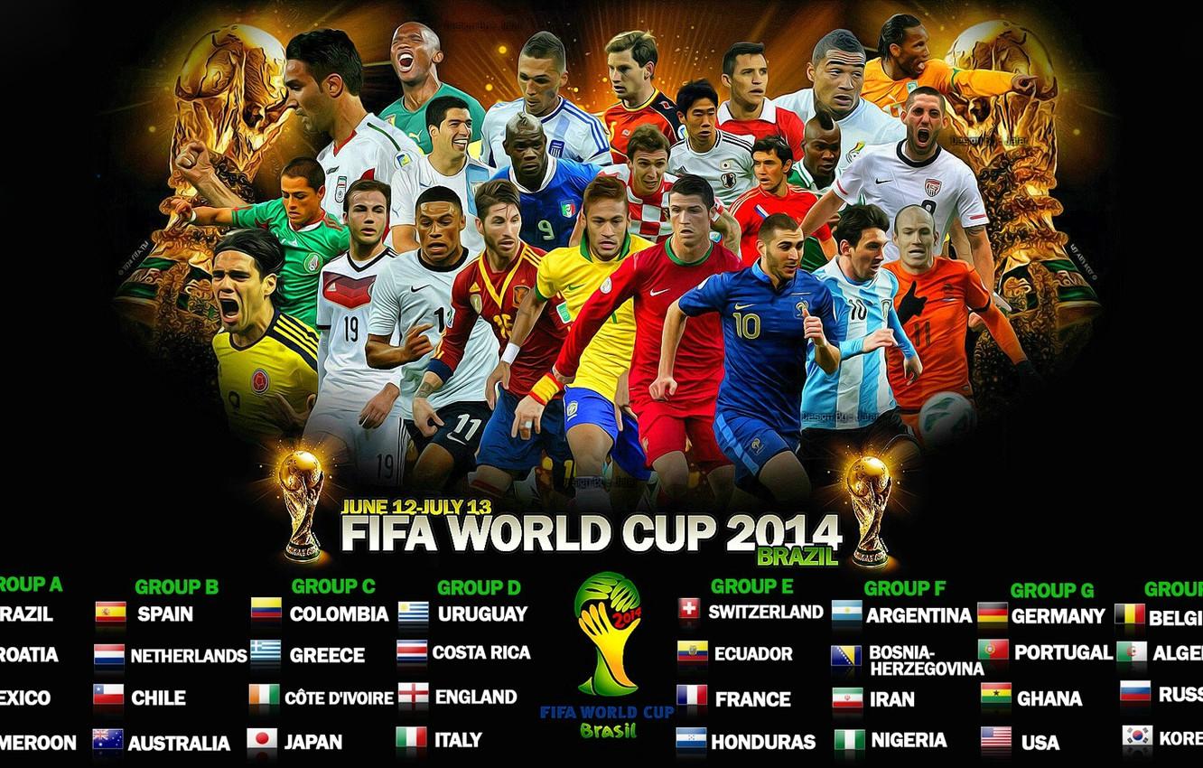 1332x850 Wallpaper football, fifa world cup, group, brazil, world Cup - for desktop, section спорт