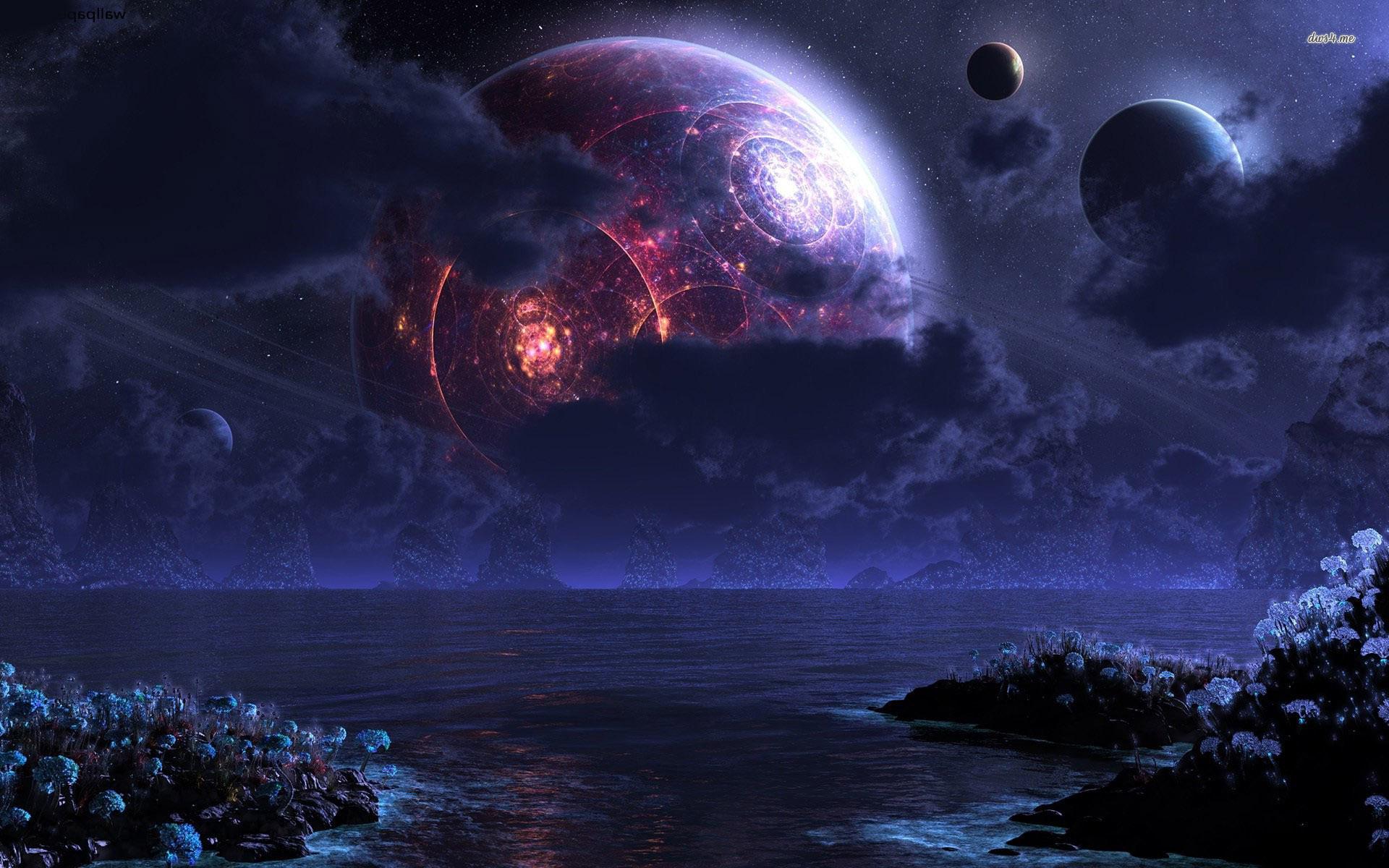 1920x1200 Fantasy Planets Wallpaper