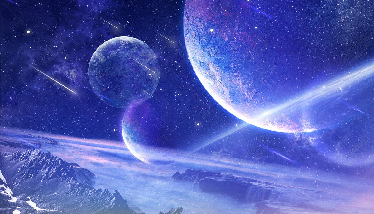 1200x686 Fantasy Planet Background Image, Free Banner Background Photo Download