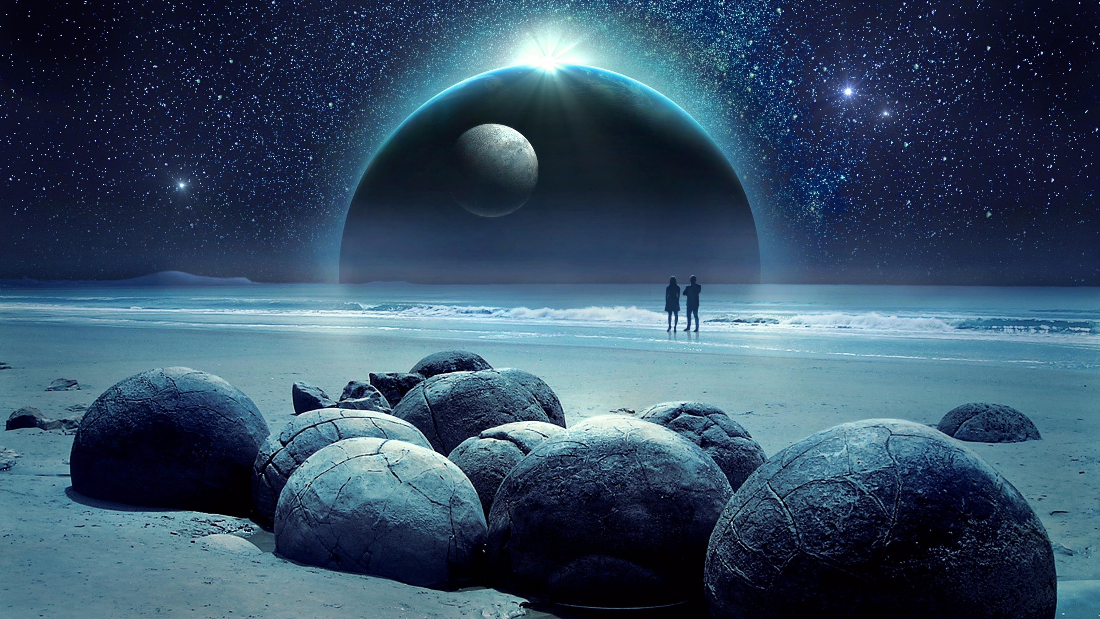 3840x2160 Extraterrestrials on Fantasy Planet