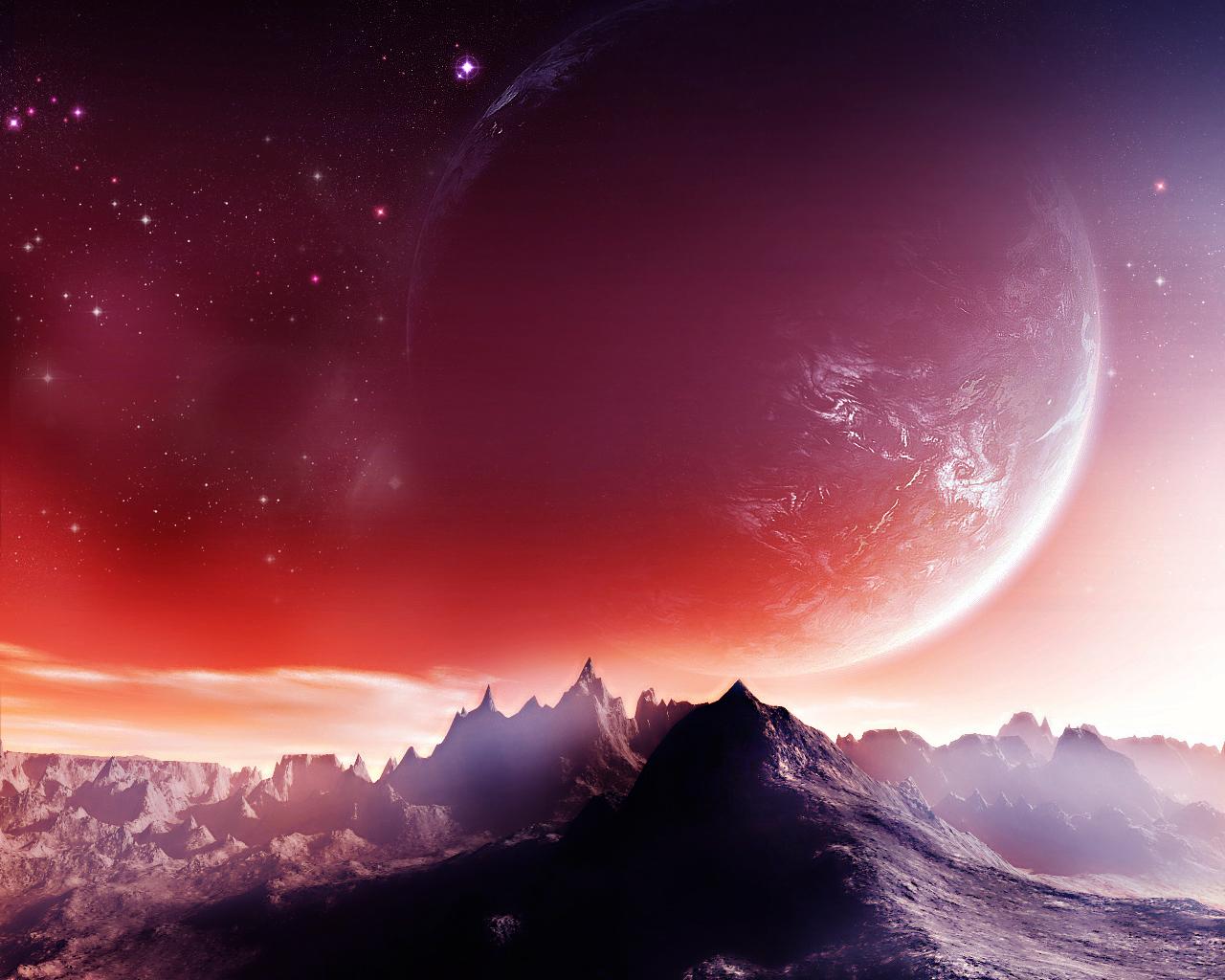 1280x1024 Fantasy Planets Wallpaper