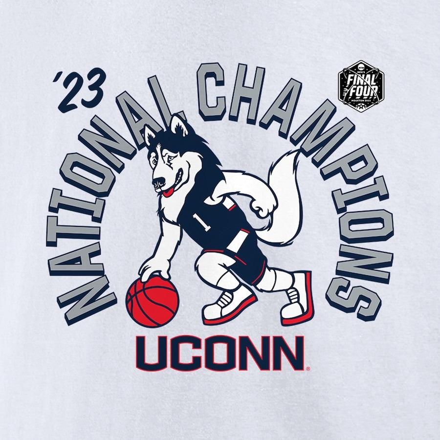 900x900 Fanatics Branded White UConn Huskies 2023 NCAA Men's Basketball National Champions Hometown T Shirt